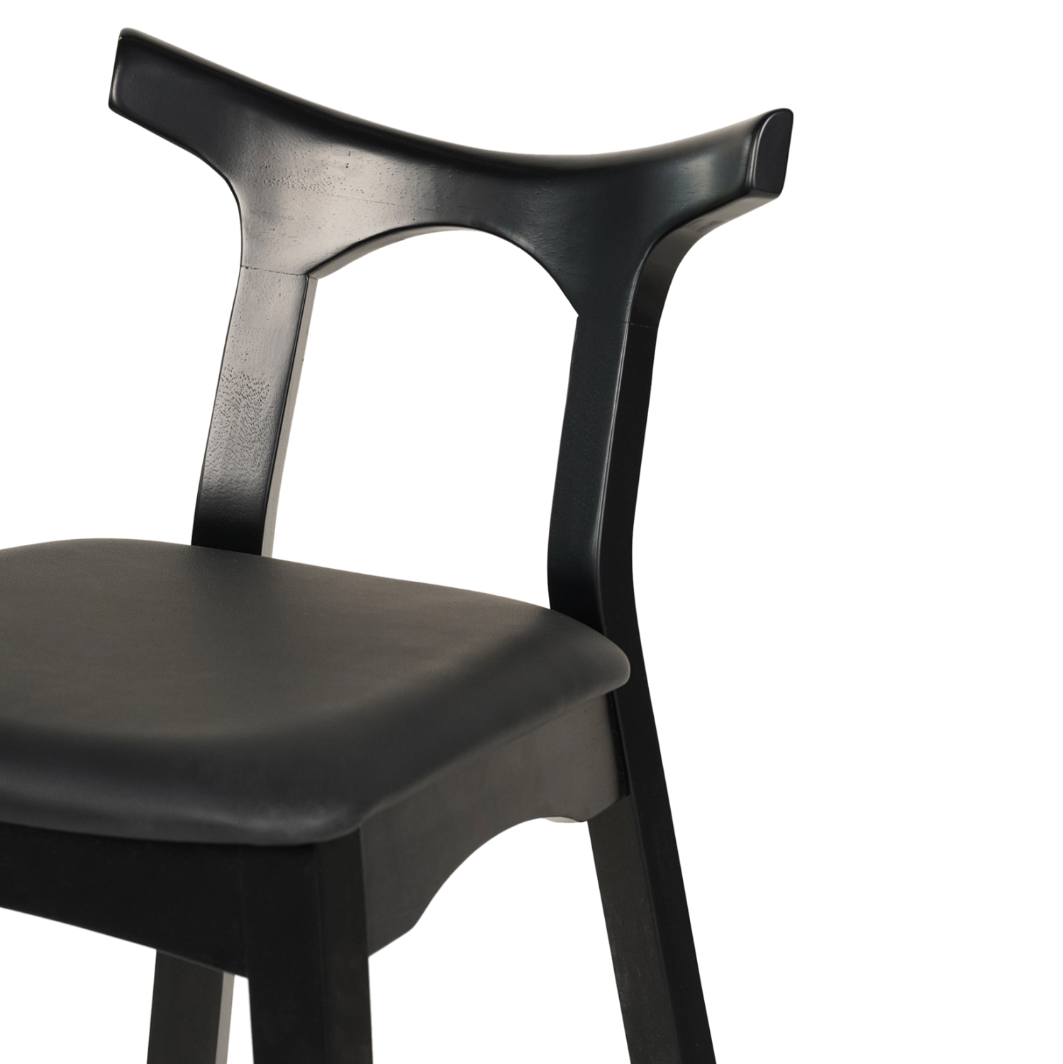 ΣΚΑΜΠΟ ΜΠΑΡ USOPP HM9951.02 RUBBERWOOD &amp; PU ΣΕ ΜΑΥΡΟ 49x53x99,5Υεκ. 6