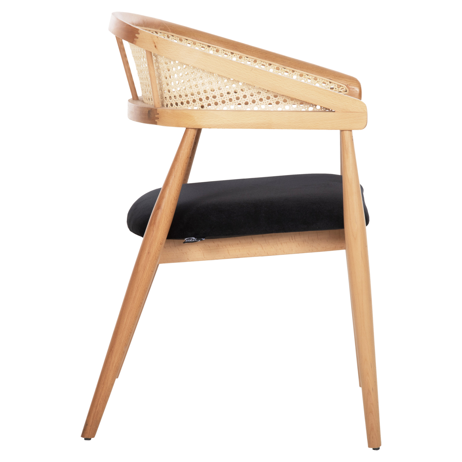 ΠΟΛΥΘΡΟΝΑ KOMODUS HM18012.02 ΞΥΛΟ ΟΞΙΑΣ-RATTAN-ΥΦΑΣΜΑ ΣΕ ΜΑΥΡΟ 55x49x80Υεκ. 4