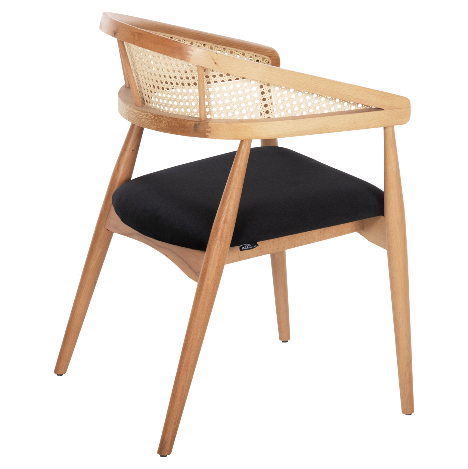 ΠΟΛΥΘΡΟΝΑ KOMODUS HM18012.02 ΞΥΛΟ ΟΞΙΑΣ-RATTAN-ΥΦΑΣΜΑ ΣΕ ΜΑΥΡΟ 55x49x80Υεκ. 5