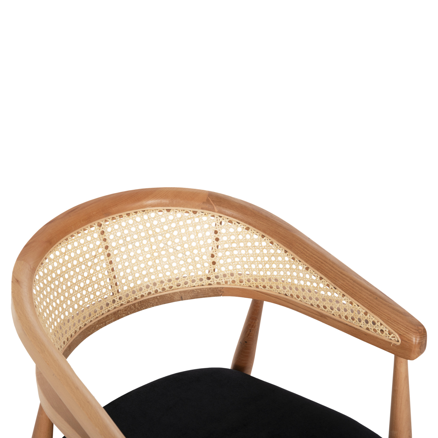 ΠΟΛΥΘΡΟΝΑ KOMODUS HM18012.02 ΞΥΛΟ ΟΞΙΑΣ-RATTAN-ΥΦΑΣΜΑ ΣΕ ΜΑΥΡΟ 55x49x80Υεκ. 7