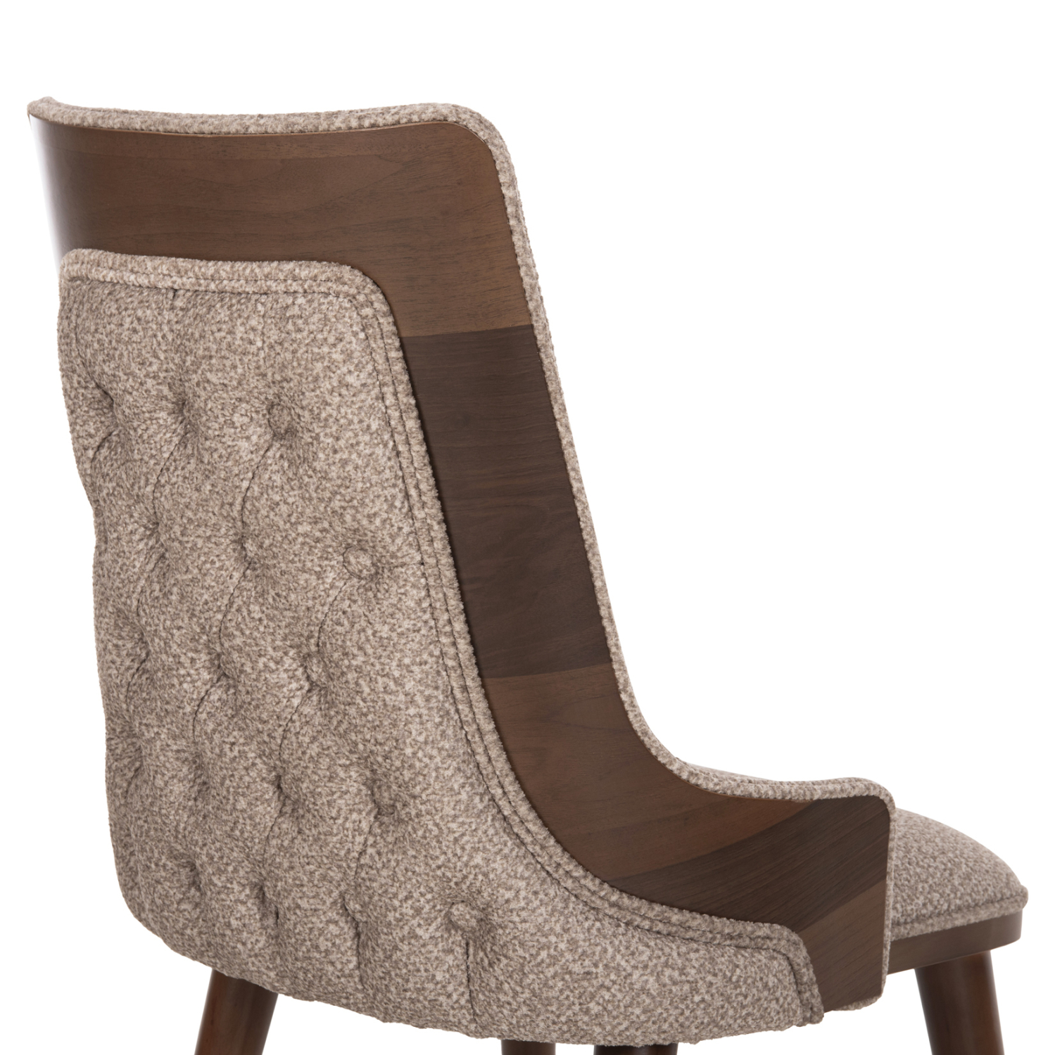 ΚΑΡΕΚΛΑ ULUTAS HM18017.03 ΞΥΛΟ ΟΞΙΑΣ &amp; ΥΦΑΣΜΑ ΣΕ ΚΑΦΕ-ΜΠΕΖ 48x60x91Υεκ. 8