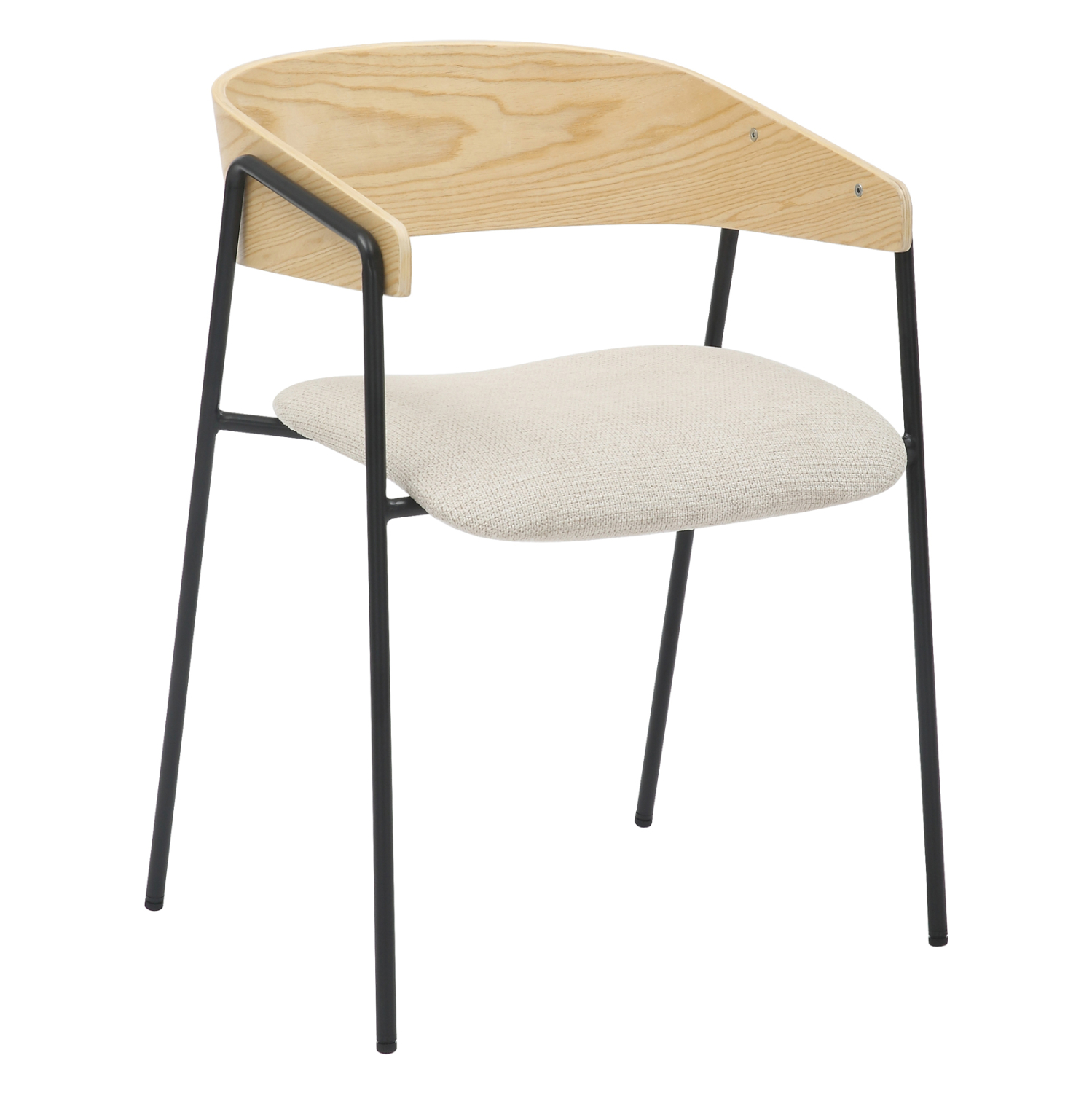 ΚΑΡΕΚΛΑ ΤΡΑΠΕΖΑΡΙΑΣ KORIN HM9975.01 ΜΕΤΑΛΛΟ-ΥΦΑΣΜΑ ΜΠΕΖ-ΞΥΛΟ 54x51x72,5Υεκ 1