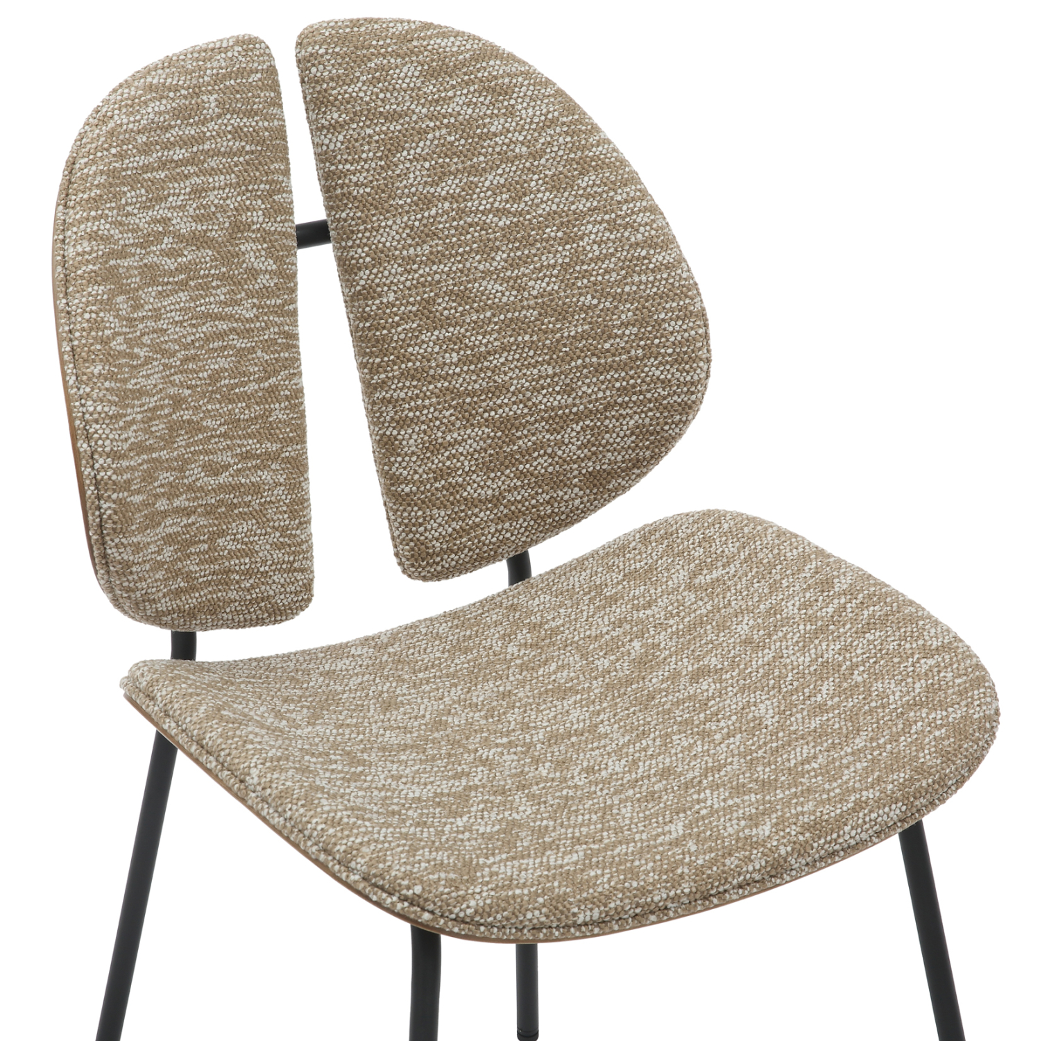 ΚΑΡΕΚΛΑ ΤΡΑΠΕΖΑΡΙΑΣ LUNGS HM9982.01 ΜΑΥΡΟ ΜΕΤΑΛΛΟ-ΜΠΕΖ ΥΦΑΣΜΑ 49x53,5x80Υεκ. 7