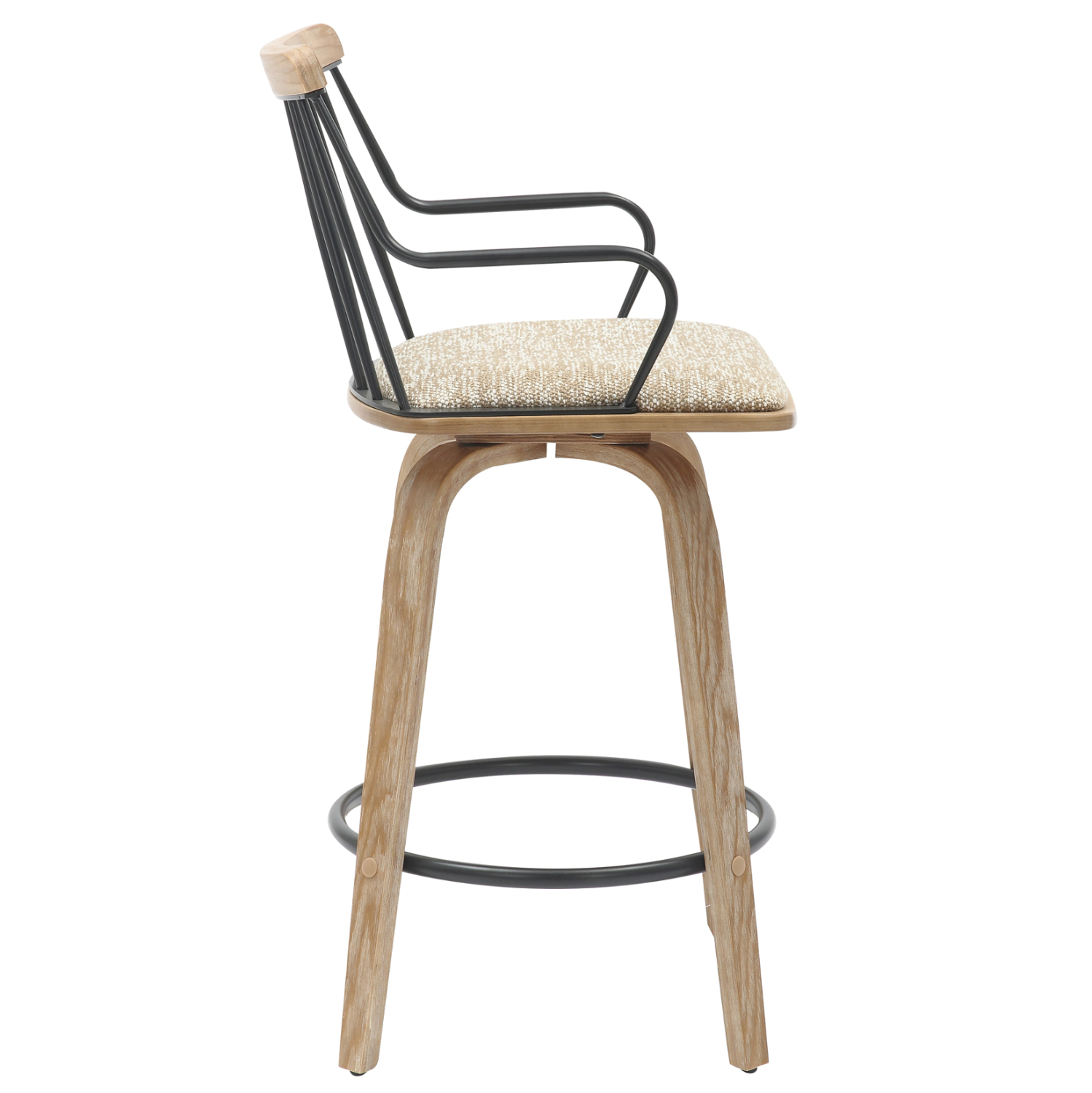 ΣΚΑΜΠΟ ΜΠΑΡ JUDI HM9985.01 WHITE WASH Κ.Π.-ΜΑΥΡΟ ΜΕΤΑΛΛΟ-ΜΠΕΖ ΥΦΑΣΜΑ 48x52x92Υεκ 4