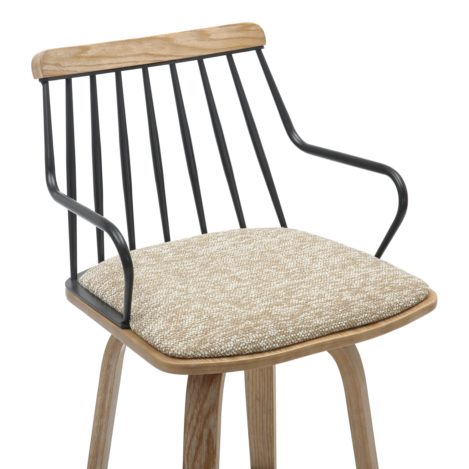 ΣΚΑΜΠΟ ΜΠΑΡ JUDI HM9985.01 WHITE WASH Κ.Π.-ΜΑΥΡΟ ΜΕΤΑΛΛΟ-ΜΠΕΖ ΥΦΑΣΜΑ 48x52x92Υεκ 7