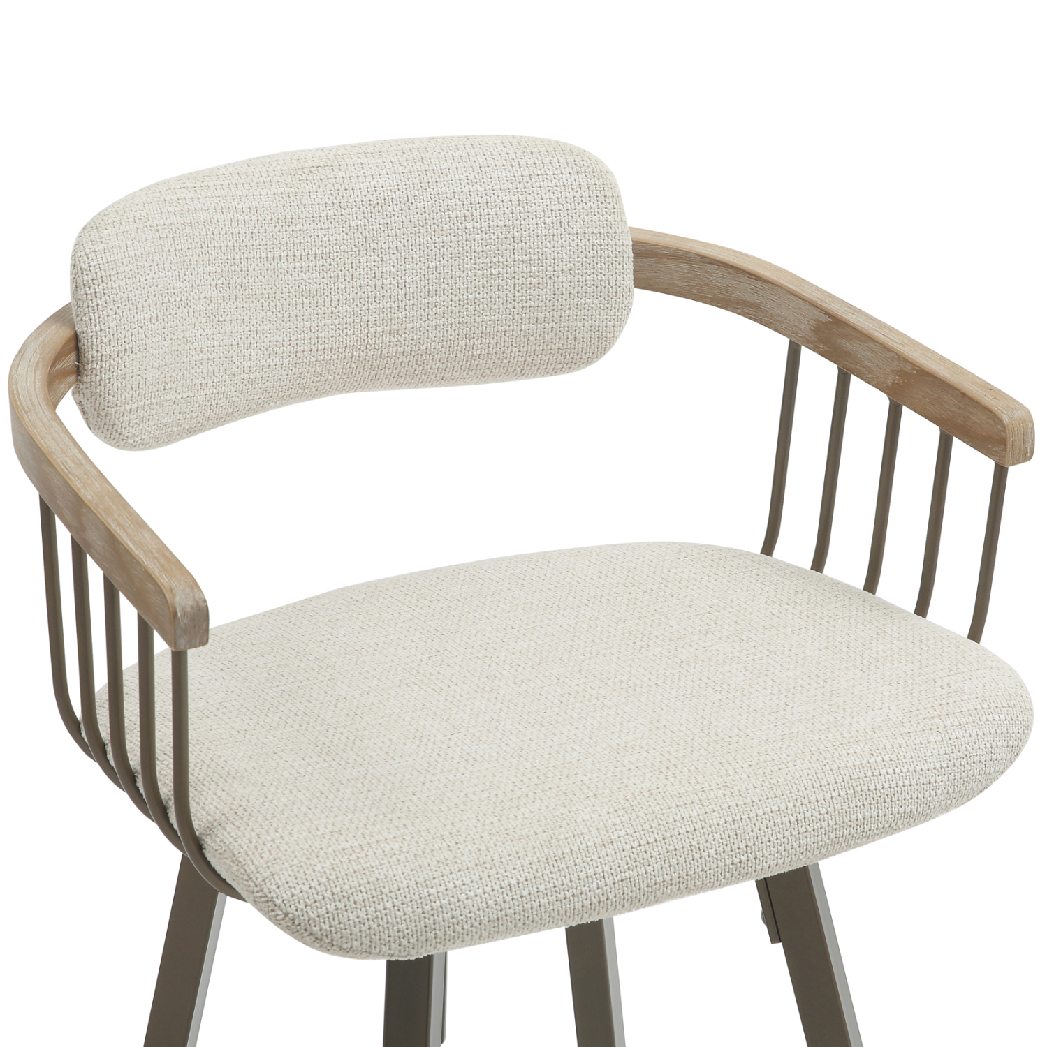 ΣΚΑΜΠΟ ΜΠΑΡ ΠΕΡΙΣΤΡΕΦ. LANG HM9990.01 ΜΕΤ.ΠΟΔΙΑ ΧΑΛΚΙΝΑ-ΕΚΡΟΥ ΥΦΑΣΜΑ 51,5x48,5x89,5Υ 7