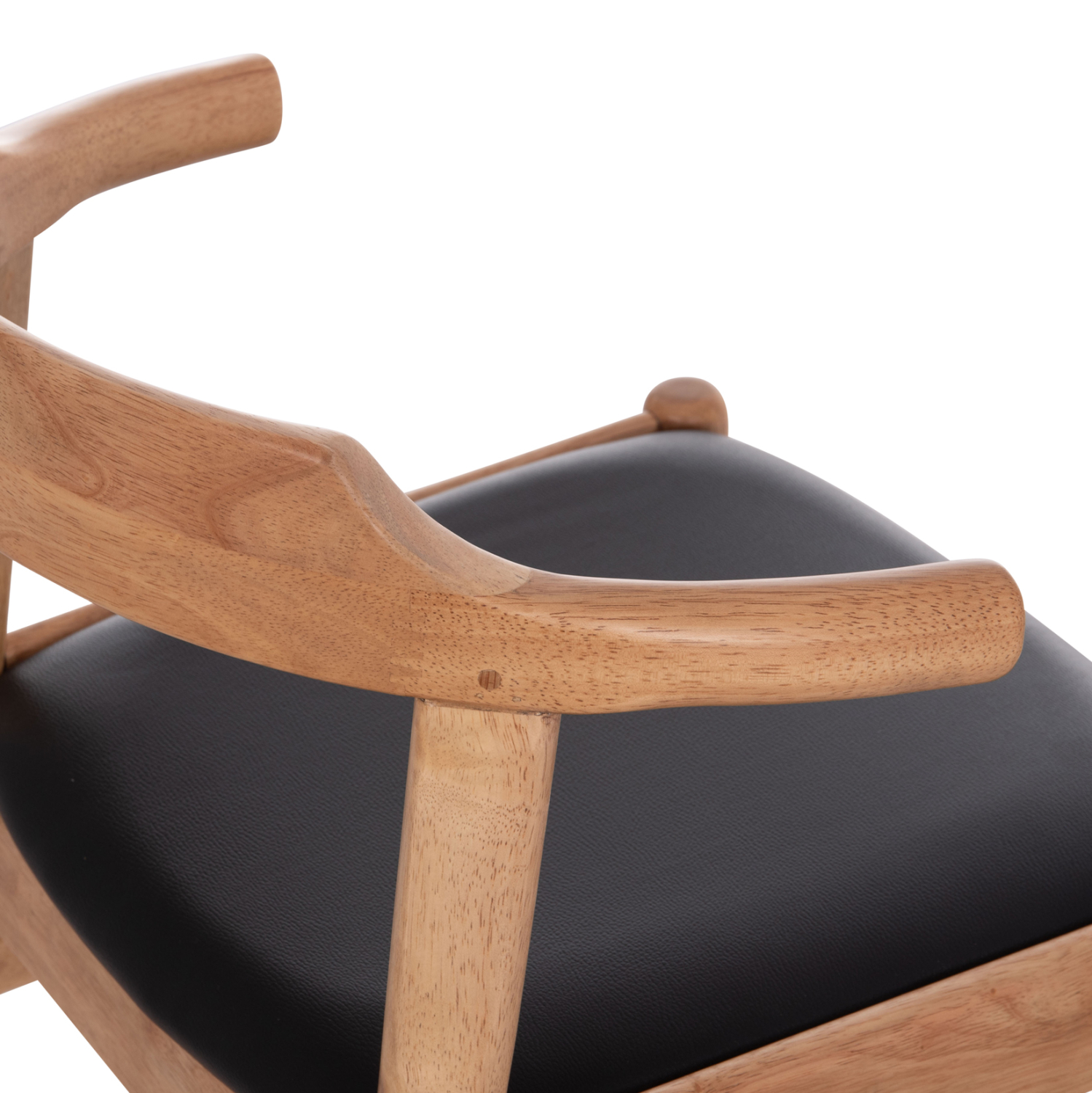 ΠΟΛΥΘΡΟΝΑ CERSEI HM9946.01 RUBBERWOOD ΣΕ LIGHT OAK &amp; PU ΣΕ ΜΑΥΡΟ 57x53x72Υεκ 10