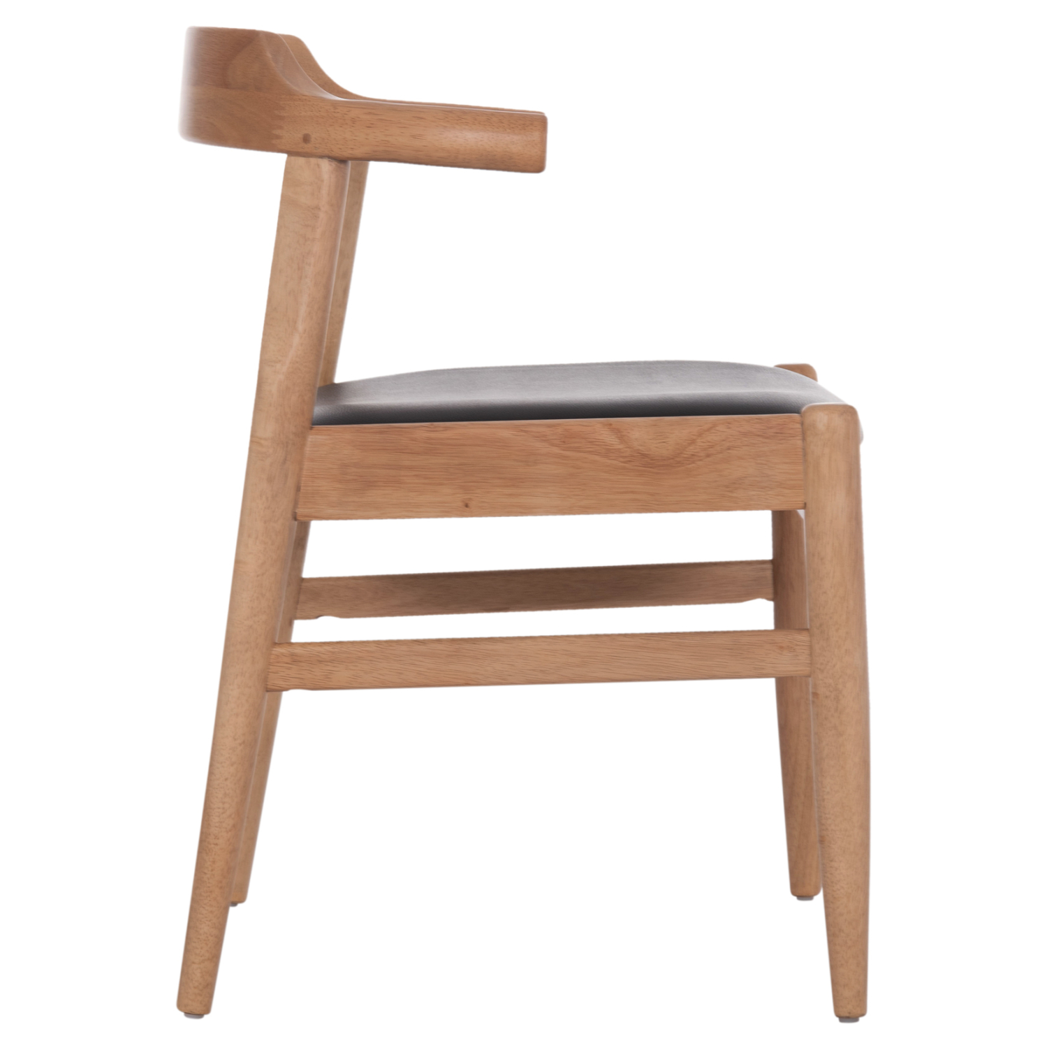ΠΟΛΥΘΡΟΝΑ CERSEI HM9946.01 RUBBERWOOD ΣΕ LIGHT OAK &amp; PU ΣΕ ΜΑΥΡΟ 57x53x72Υεκ 4