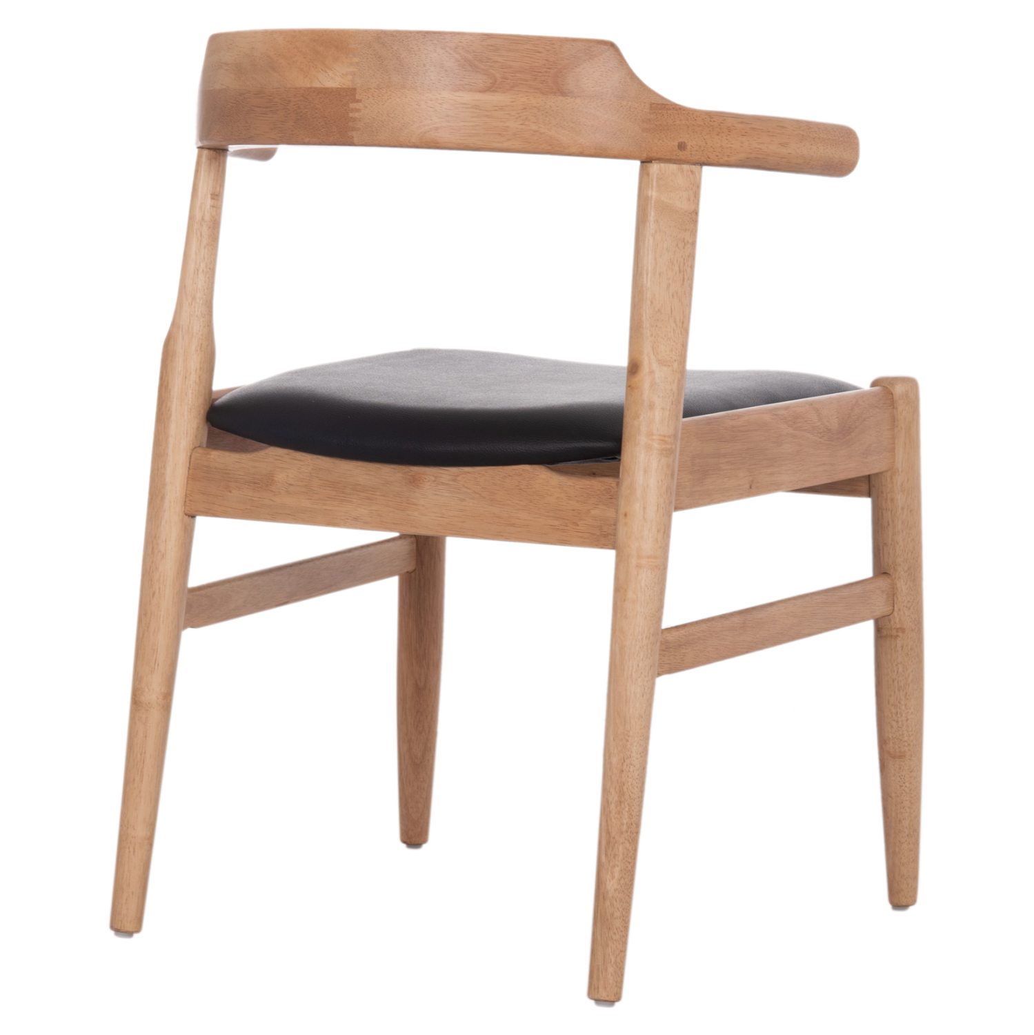 ΠΟΛΥΘΡΟΝΑ CERSEI HM9946.01 RUBBERWOOD ΣΕ LIGHT OAK &amp; PU ΣΕ ΜΑΥΡΟ 57x53x72Υεκ 5