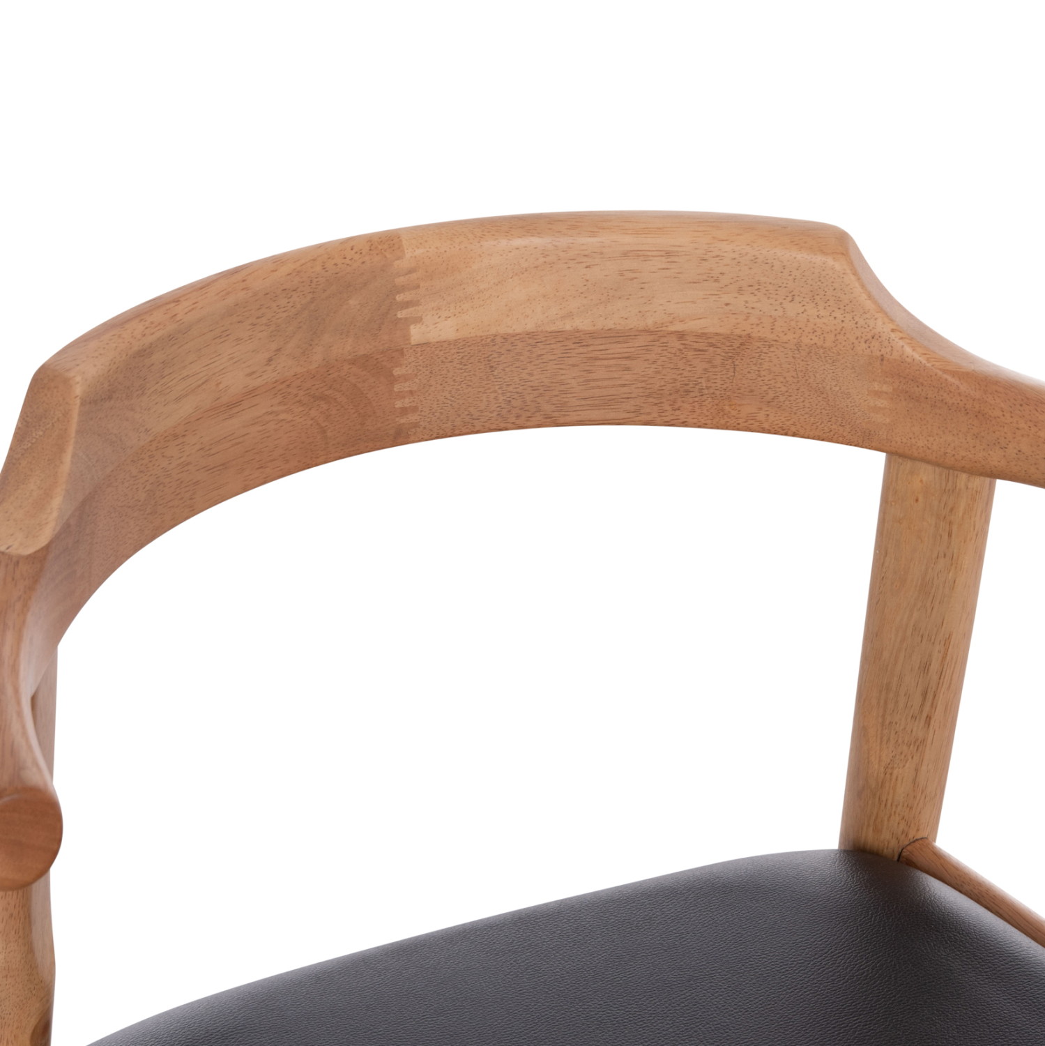 ΠΟΛΥΘΡΟΝΑ CERSEI HM9946.01 RUBBERWOOD ΣΕ LIGHT OAK &amp; PU ΣΕ ΜΑΥΡΟ 57x53x72Υεκ 7