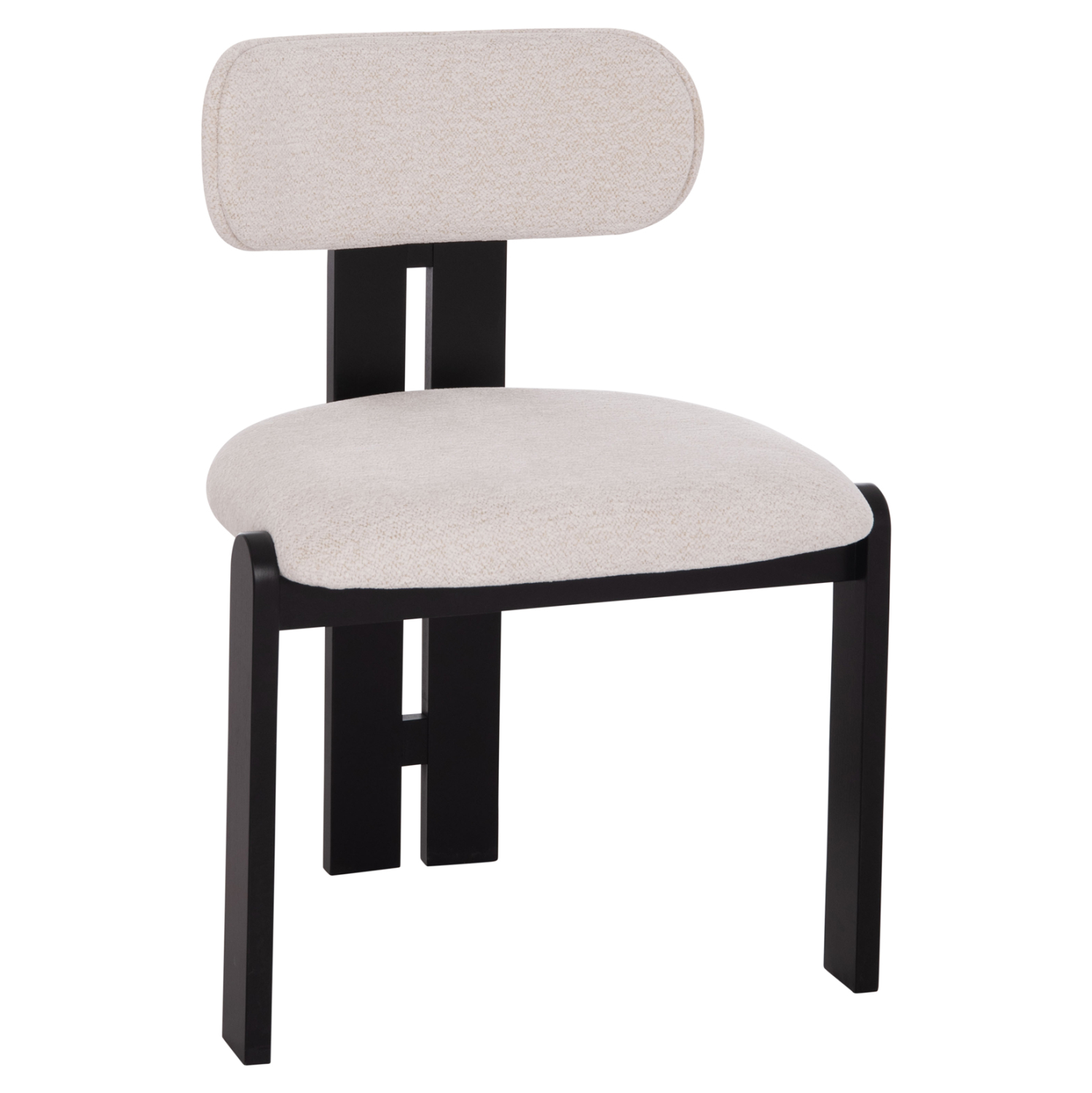 ΚΑΡΕΚΛΑ ΤΡΑΠΕΖΑΡΙΑΣ KARVO HM18252.02 ΕΚΡΟΥ ΥΦΑΣΜΑ--ΞΥΛΟ ΣΕ ΜΑΥΡΟ 57x50x78,5Υεκ. 1