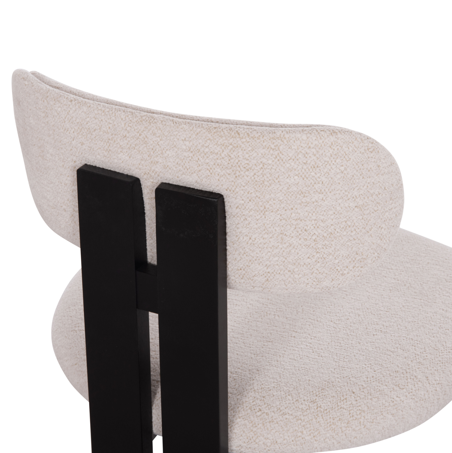 ΚΑΡΕΚΛΑ ΤΡΑΠΕΖΑΡΙΑΣ KARVO HM18252.02 ΕΚΡΟΥ ΥΦΑΣΜΑ--ΞΥΛΟ ΣΕ ΜΑΥΡΟ 57x50x78,5Υεκ. 10