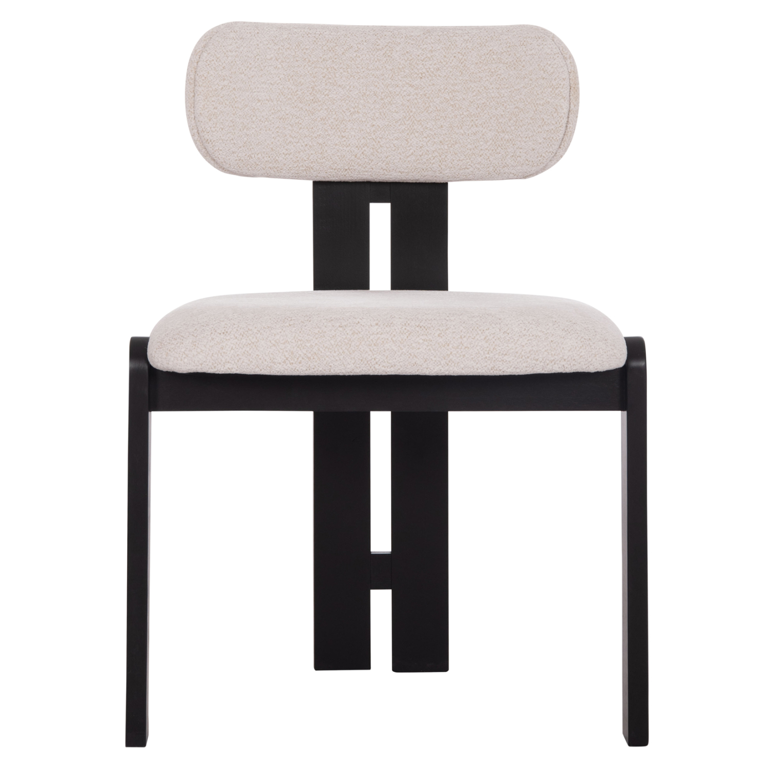 ΚΑΡΕΚΛΑ ΤΡΑΠΕΖΑΡΙΑΣ KARVO HM18252.02 ΕΚΡΟΥ ΥΦΑΣΜΑ--ΞΥΛΟ ΣΕ ΜΑΥΡΟ 57x50x78,5Υεκ. 3