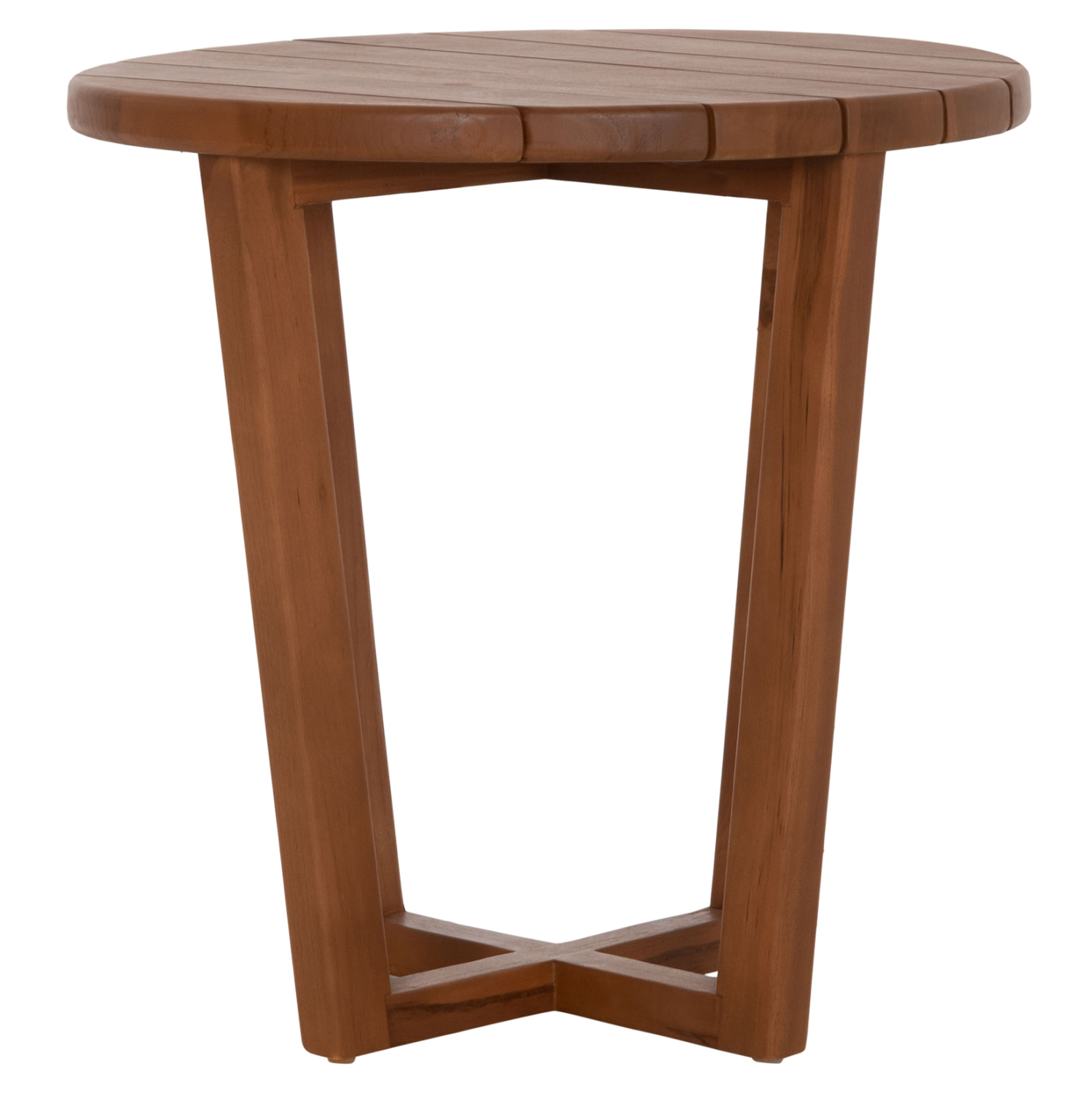 ΤΡΑΠΕΖΙ ΜΕΣΗΣ ΣΤΡΟΓΓΥΛΟ KOLIN HM6629 ΞΥΛΟ TEAK ΣΕ ΦΥΣΙΚΟ Φ65x65Υεκ. 3