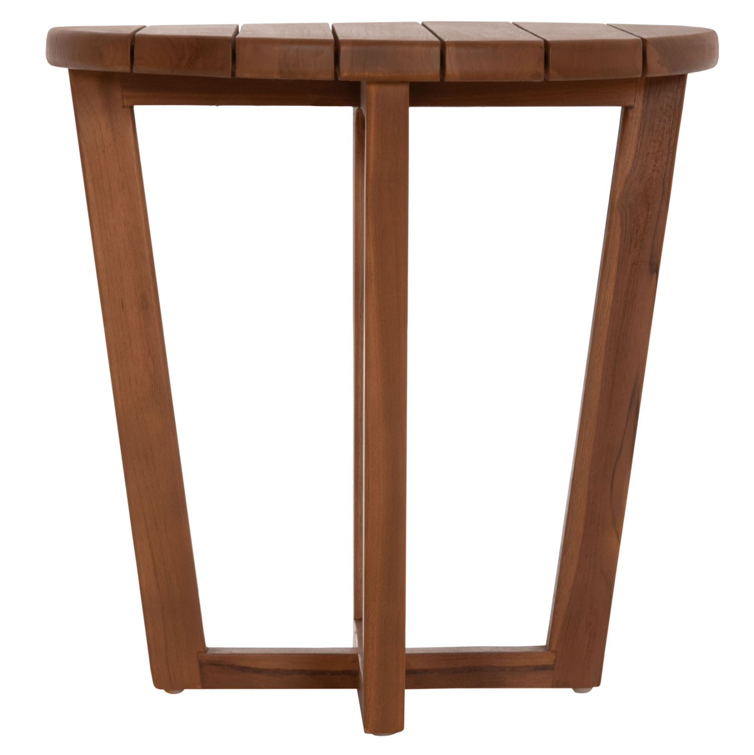 ΤΡΑΠΕΖΙ ΜΕΣΗΣ ΣΤΡΟΓΓΥΛΟ KOLIN HM6629 ΞΥΛΟ TEAK ΣΕ ΦΥΣΙΚΟ Φ65x65Υεκ. 5