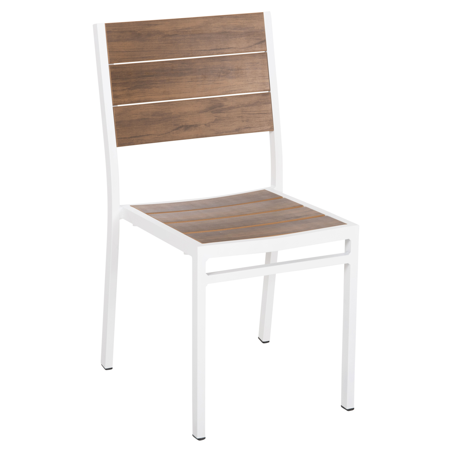 ΚΑΡΕΚΛΑ ΑΛΟΥΜΙΝΙΟΥ SAGA HM6063.01 ΛΕΥΚΗ ΜΕ POLYWOOD 46x52x86Υεκ. 1