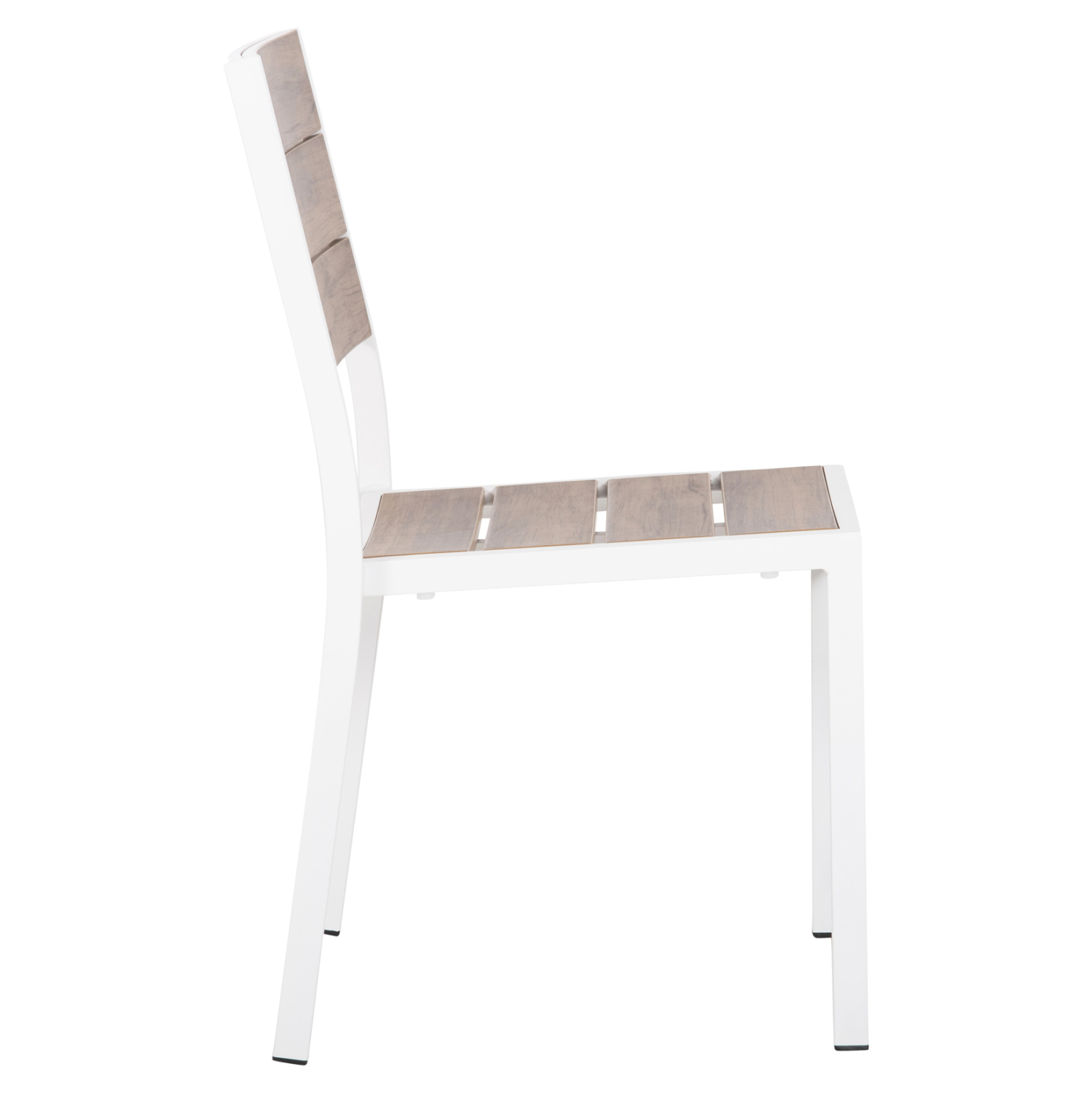 ΚΑΡΕΚΛΑ ΑΛΟΥΜΙΝΙΟΥ SAGA HM6063.01 ΛΕΥΚΗ ΜΕ POLYWOOD 46x52x86Υεκ. 4