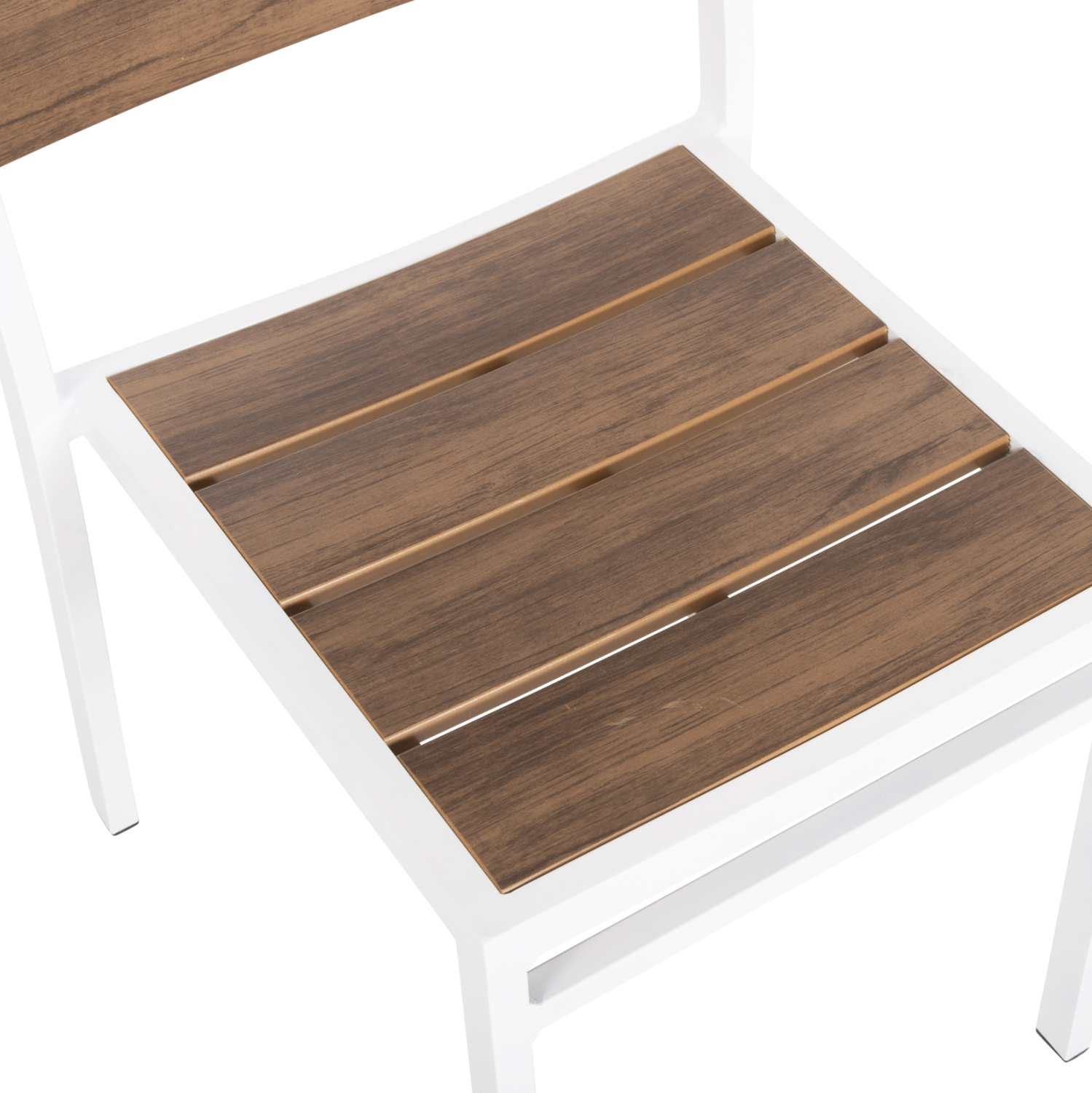 ΚΑΡΕΚΛΑ ΑΛΟΥΜΙΝΙΟΥ SAGA HM6063.01 ΛΕΥΚΗ ΜΕ POLYWOOD 46x52x86Υεκ. 8