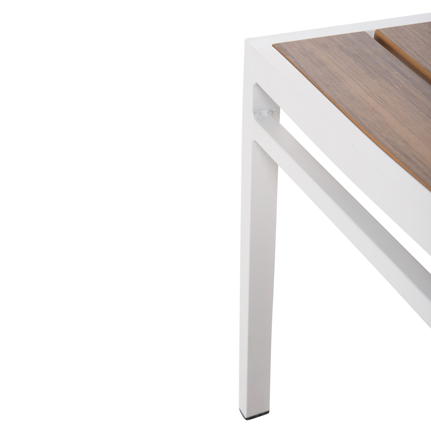 ΚΑΡΕΚΛΑ ΑΛΟΥΜΙΝΙΟΥ SAGA HM6063.01 ΛΕΥΚΗ ΜΕ POLYWOOD 46x52x86Υεκ. 9
