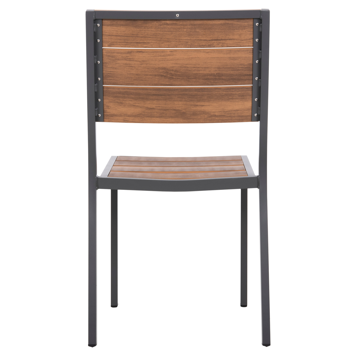 ΚΑΡΕΚΛΑ ΑΛΟΥΜΙΝΙΟΥ SAGA HM6063.02 ΣΚΟΥΡΟ ΓΚΡΙ ΜΕ POLYWOOD 46x52x86Υεκ. 6