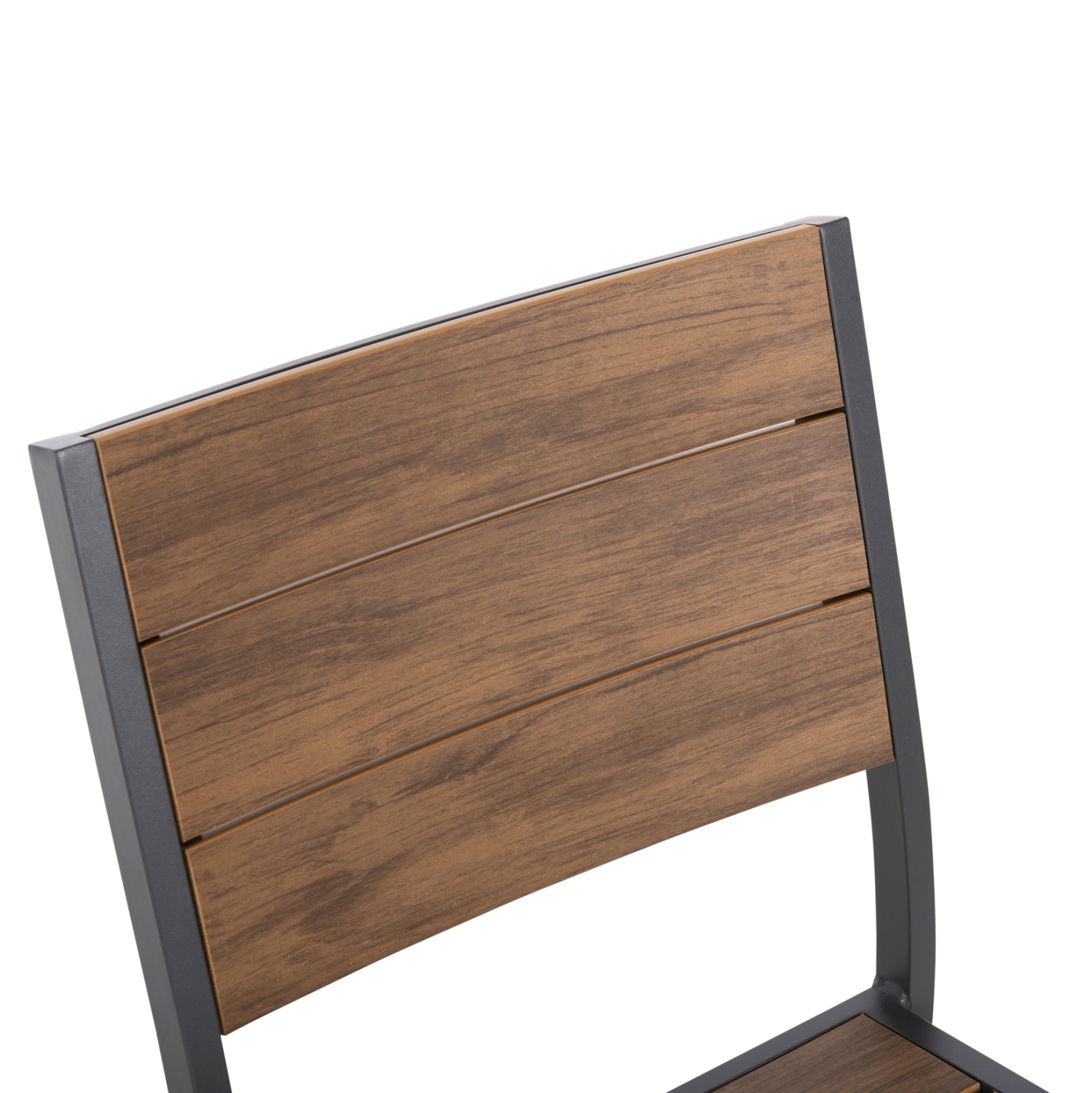 ΚΑΡΕΚΛΑ ΑΛΟΥΜΙΝΙΟΥ SAGA HM6063.02 ΣΚΟΥΡΟ ΓΚΡΙ ΜΕ POLYWOOD 46x52x86Υεκ. 7