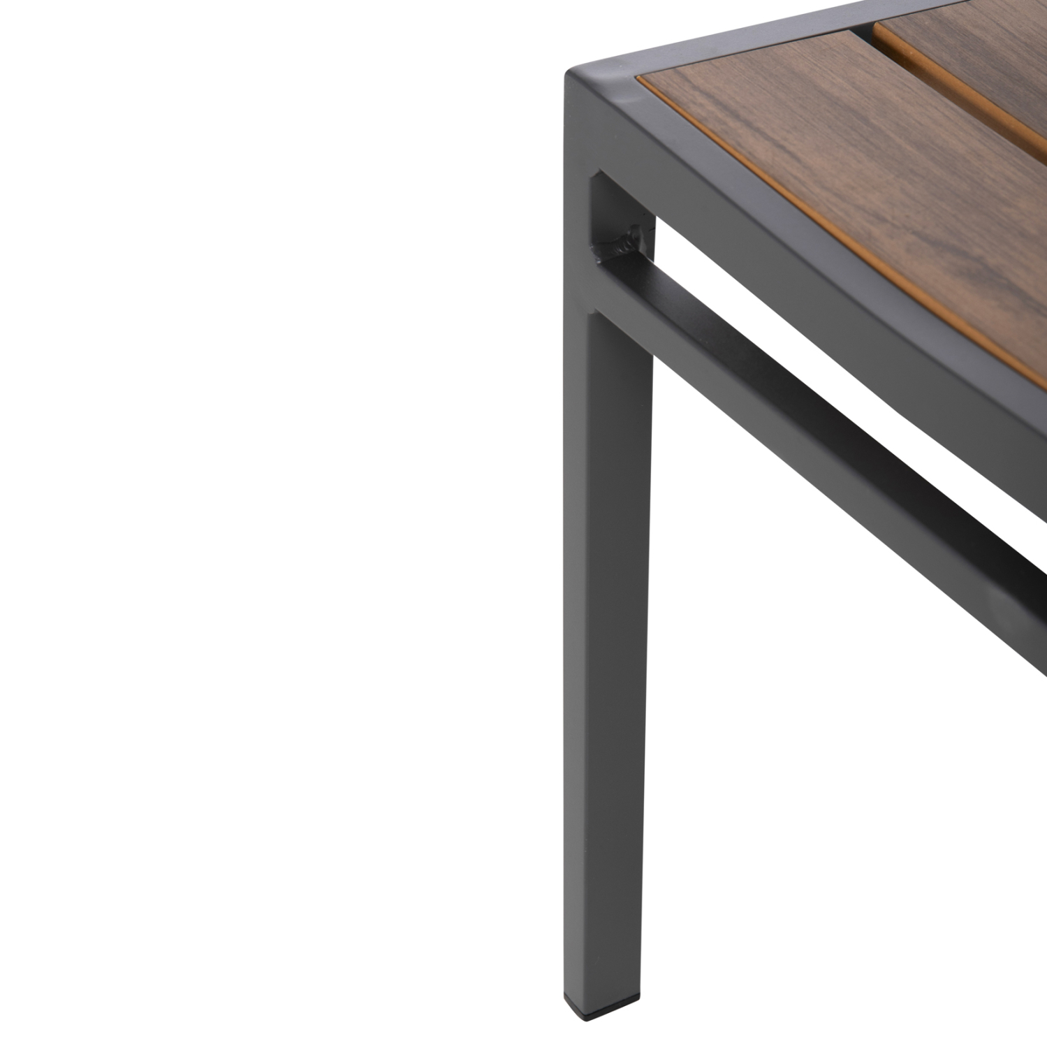ΚΑΡΕΚΛΑ ΑΛΟΥΜΙΝΙΟΥ SAGA HM6063.02 ΣΚΟΥΡΟ ΓΚΡΙ ΜΕ POLYWOOD 46x52x86Υεκ. 9