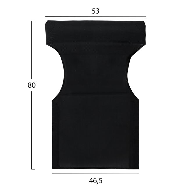 ΜΑΞΙΛΑΡΙ TEXTILENE 600gr/m2 2X1 ΜΑΥΡΟ ΓΙΑ ΠΟΛΥΘΡΟΝΑ ΣΚΗΝΟΘΕΤΗ HM5272.05 46.5Χ53Χ80Υεκ. 2