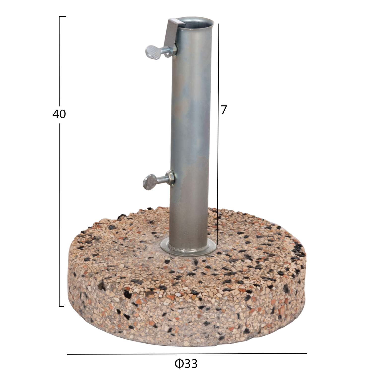 ΒΑΣΗ ΟΜΠΡΕΛΑΣ ΨΗΦΙΔΑ 15KG HM5476.15 ΜΕ ΣΩΛΗΝΑ ΔΙΑΜΕΤΡΟΥ Φ52 2