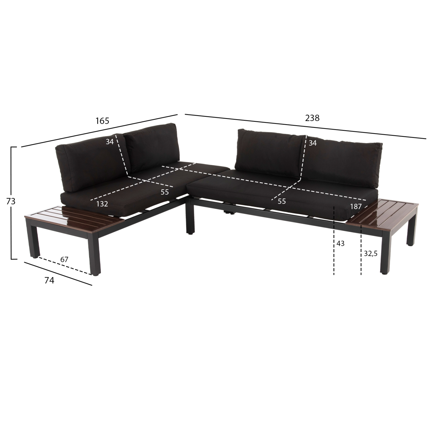 ΣΕΤ ΣΑΛΟΝΙ ΠΟΛΥΜΟΡΦΙΚΟ DEX 3TMX HM6090 ΑΛΟΥΜΙΝΙΟ ΣΕ ΑΝΘΡΑΚΙ &amp; ΚΑΦΕ-ΜΑΥΡΑ ΜΑΞΙΛΑΡΙΑ 2