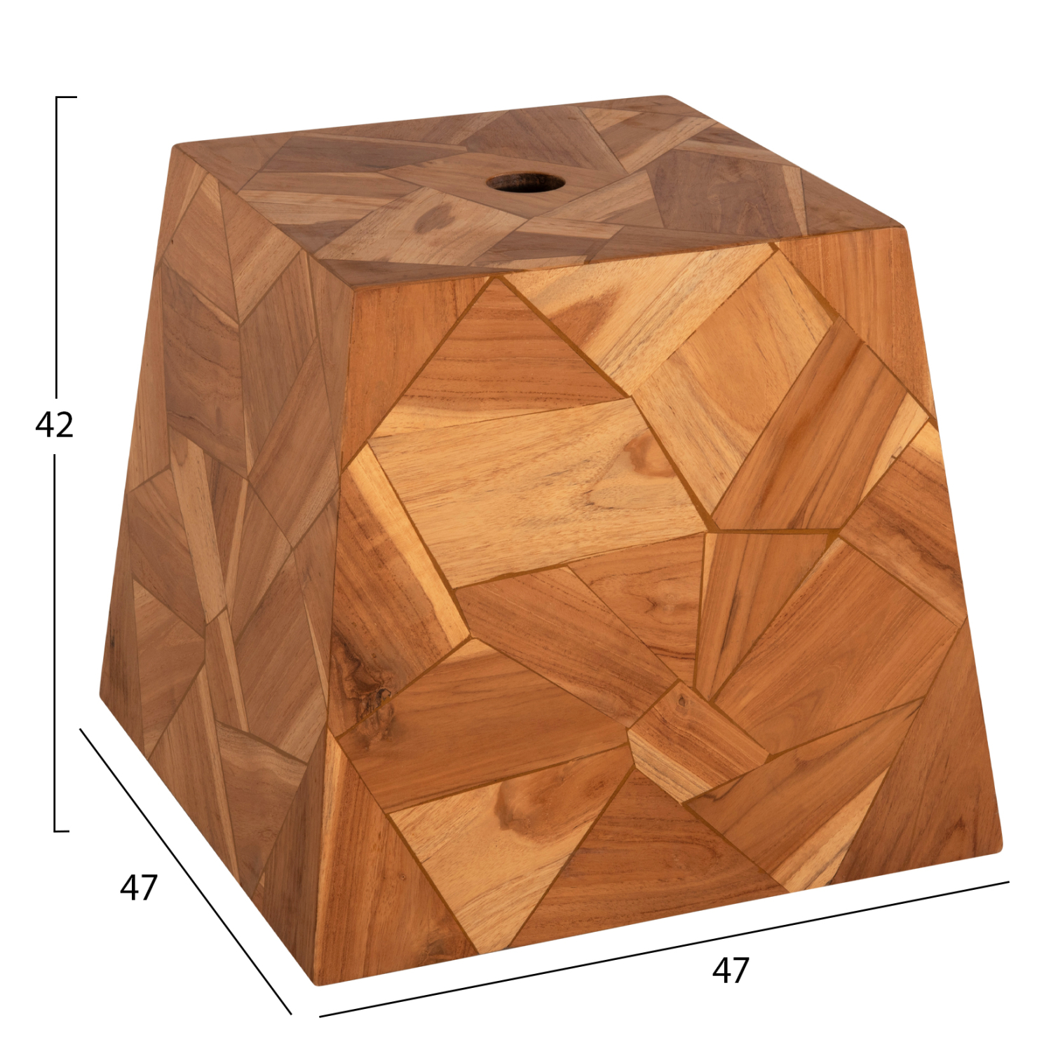ΒΑΣΗ ΟΜΠΡΕΛΑΣ ΤΣΙΜΕΝΤΟΥ HM6122 ΕΞΩΤΕΡΙΚΗ ΕΠΕΝΔΥΣΗ ΞΥΛΟ ΤΕΑΚ-ΤΡΥΠΑ Φ5εκ- 47x47x42Υεκ. 2