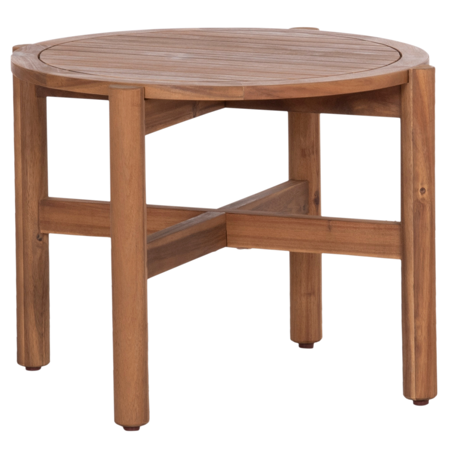 ΤΡΑΠΕΖΙ ΧΑΜΗΛΟ ΕΞ.ΧΩΡΟΥ ΣΤΡΟΓΓΥΛΟ SANJI HM6222 ΞΥΛΟ ΑΚΑΚΙΑΣ ΣΕ ΦΥΣΙΚΟ Φ66x48.5Υεκ. 1