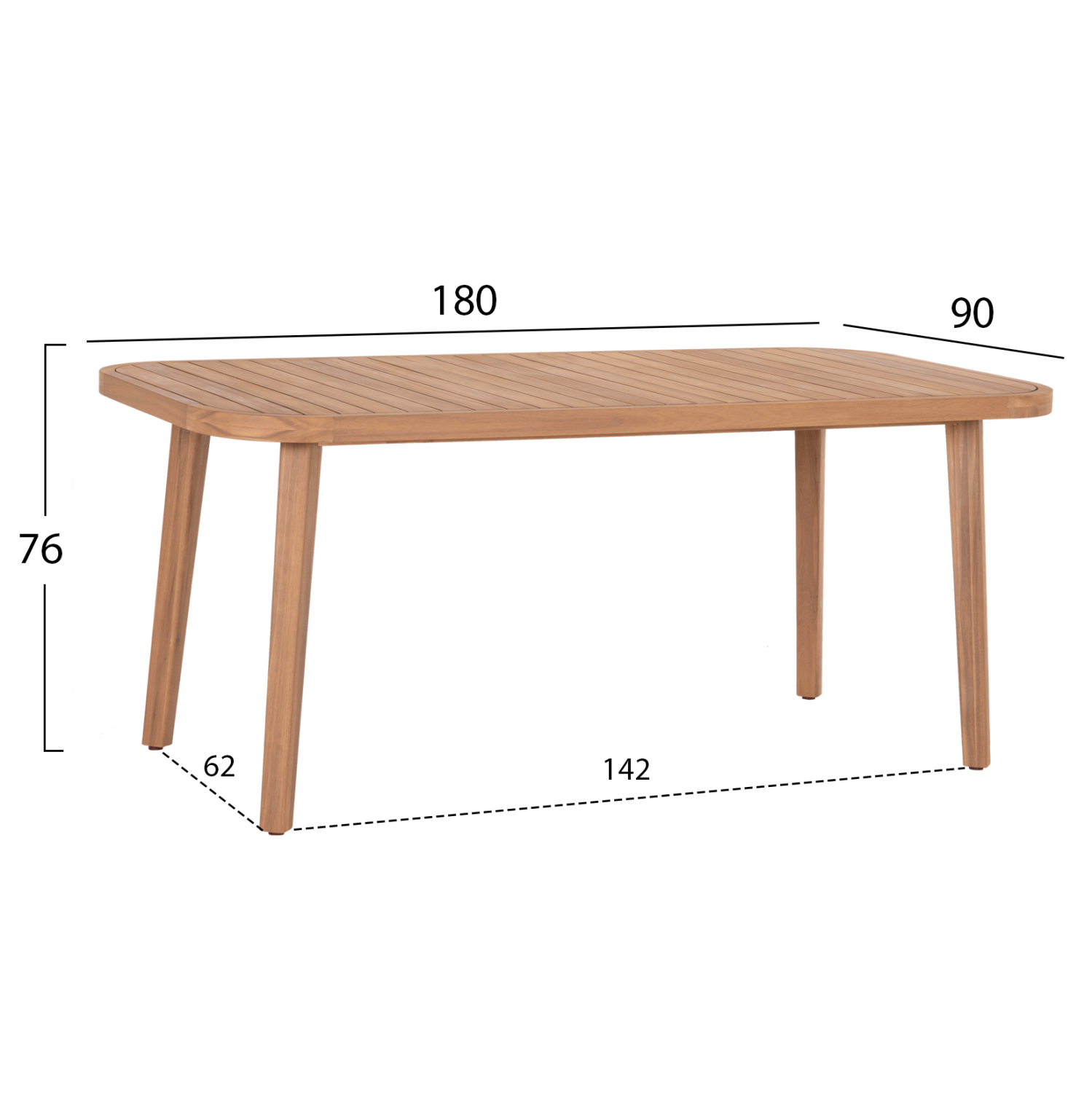 ΤΡΑΠΕΖΙ ΤΡΑΠΕΖΑΡΙΑΣ FLORIAN HM6248 ΞΥΛΟ ΑΚΑΚΙΑΣ ΣΕ ΦΥΣΙΚΟ 180x90x76Υεκ 2