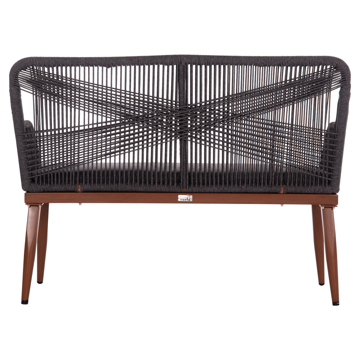 ΚΑΝΑΠΕΣ 2ΘΕΣΙΟΣ MYRTIA HM5550.11 AΛΟΥΜΙΝΙΟ ΚΑΦΕ--ΑΝΘΡΑΚΙ P.E. ΣΧΟΙΝΙ 123x61x90Υεκ 6