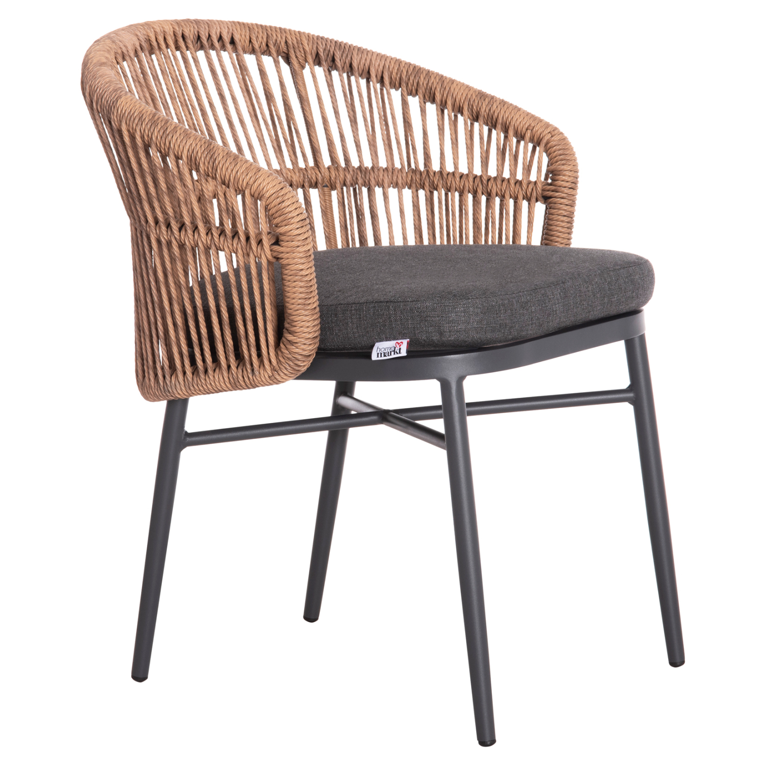 ΠΟΛΥΘΡΟΝΑ ΑΛΟΥΜΙΝΙΟΥ ORIN HM6265.01 ΣΚΟΥΡΟ ΓΚΡΙ- P.E.RATTAN ΣΕ ΦΥΣΙΚΟ 58x61x75Υεκ. 1