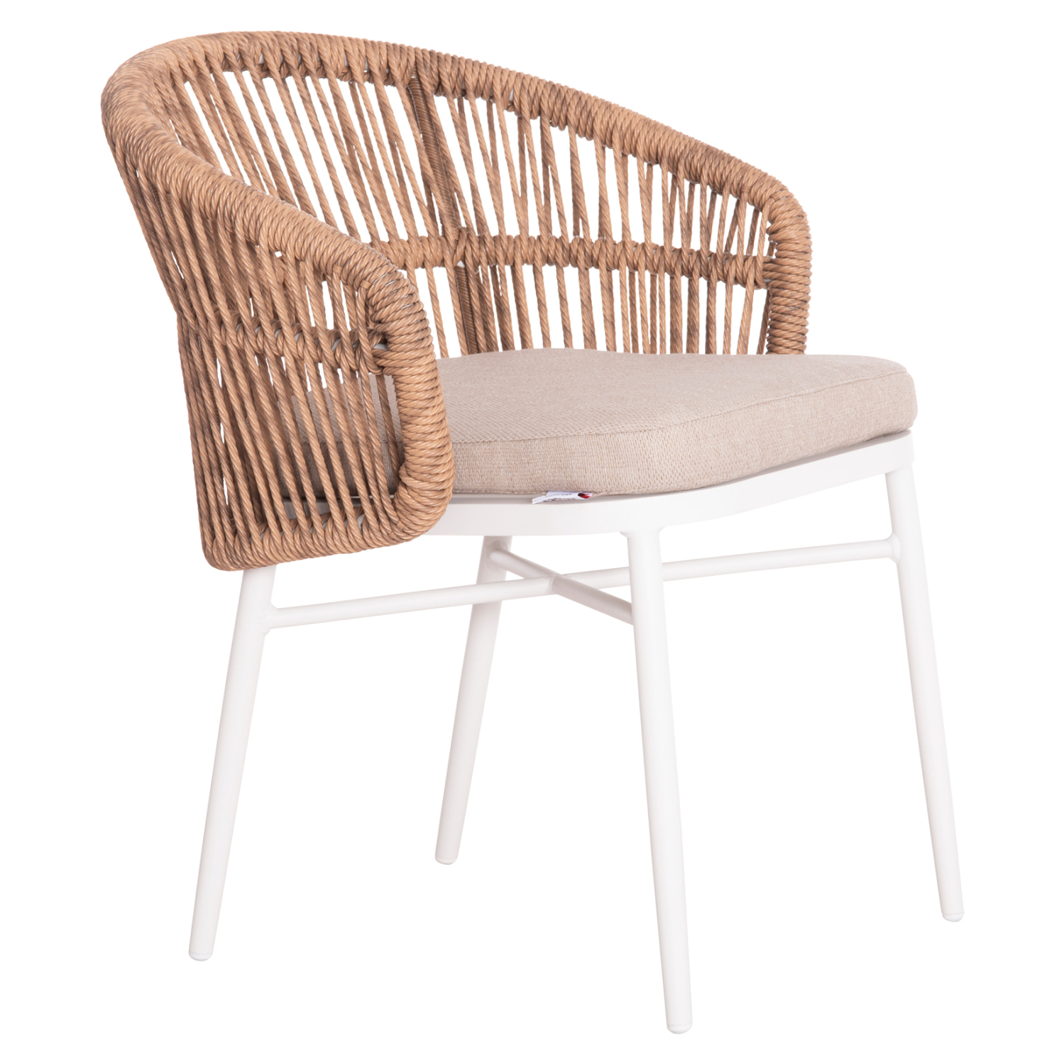 ΠΟΛΥΘΡΟΝΑ ΑΛΟΥΜΙΝΙΟΥ ORIN HM6265.02 ΛΕΥΚΗ-P.E.RATTAN ΦΥΣΙΚΟ-ΜΠΕΖ ΜΑΞΙΛΑΡΙΑ 58x61x75Υ 1