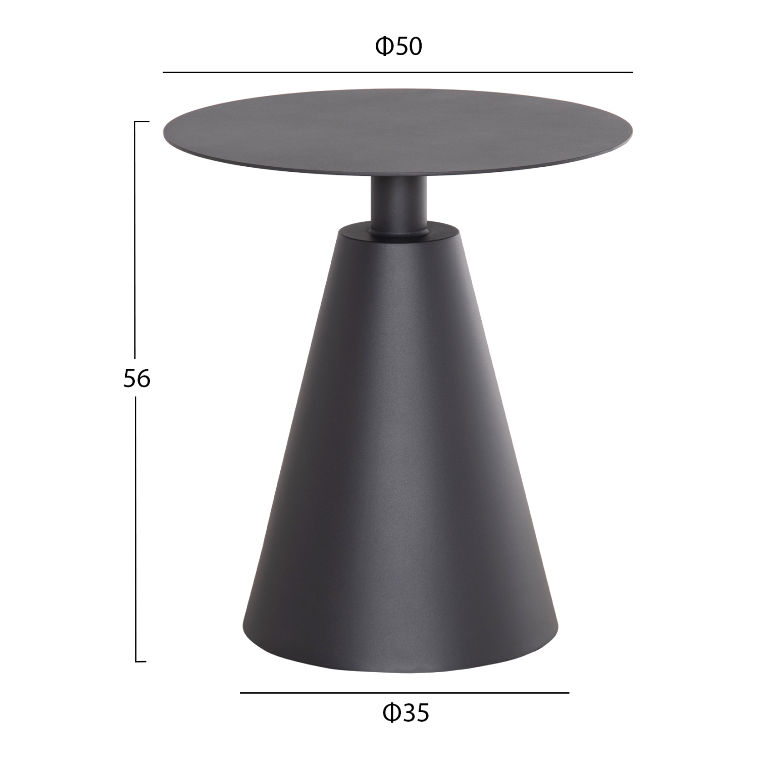 ΤΡΑΠΕΖΑΚΙ ΒΟΗΘ. ΣΤΡΟΓΓΥΛΟ ΕΞ.ΧΩΡΟΥ SERA HM6270.01 ΓΚΡΙ ΑΛΟΥΜΙΝΙΟ Φ50x56Υεκ. 2