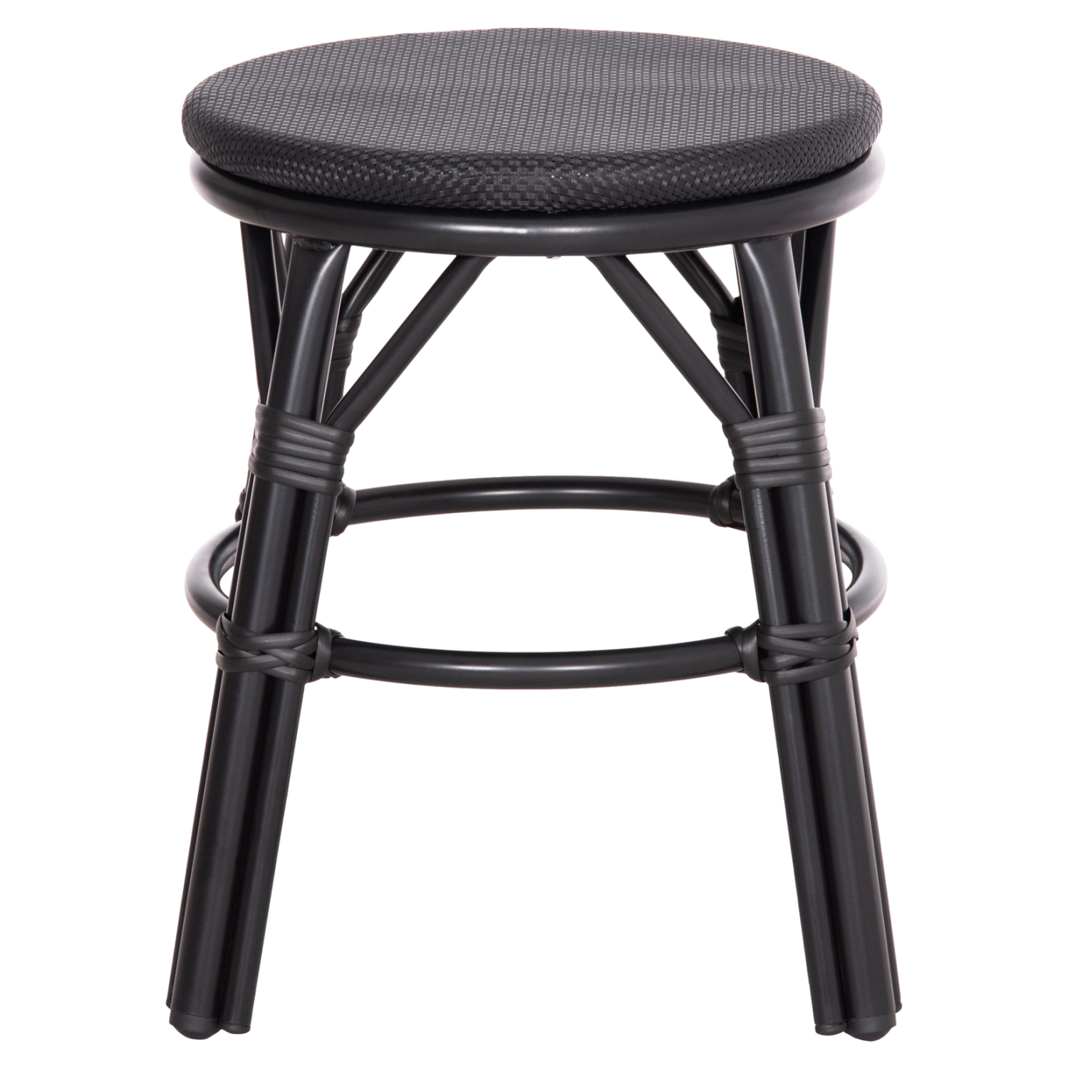 ΣΚΑΜΠΟ ΑΛΟΥΜΙΝΙΟΥ CHINO HM6285.02 BAMBOO LOOK &amp; TEXTILENE ΣΕ ΜΑΥΡΟ Φ36x46Υεκ. 3