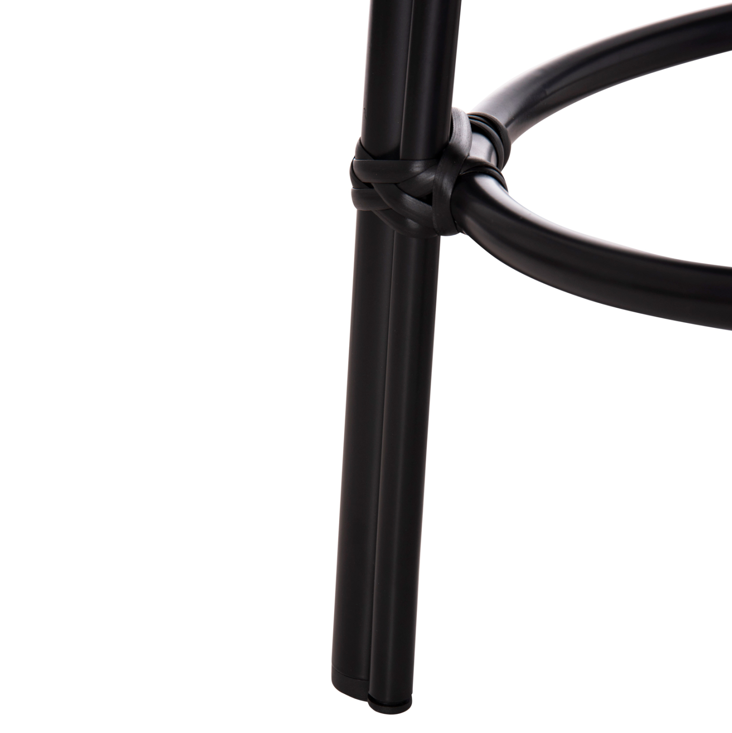 ΣΚΑΜΠΟ ΑΛΟΥΜΙΝΙΟΥ CHINO HM6285.02 BAMBOO LOOK &amp; TEXTILENE ΣΕ ΜΑΥΡΟ Φ36x46Υεκ. 7