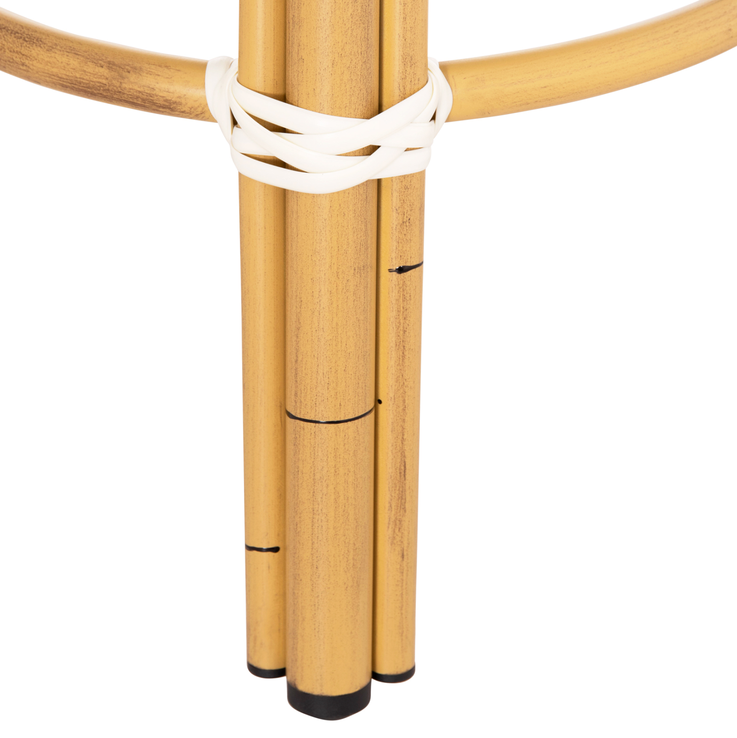 ΣΚΑΜΠΟ ΑΛΟΥΜΙΝΙΟΥ CHINO HM6285.03 BAMBOO LOOK-TEXTILENE ΛΕΥΚΟ-ΜΑΥΡΟ Φ36x46Υεκ. 7