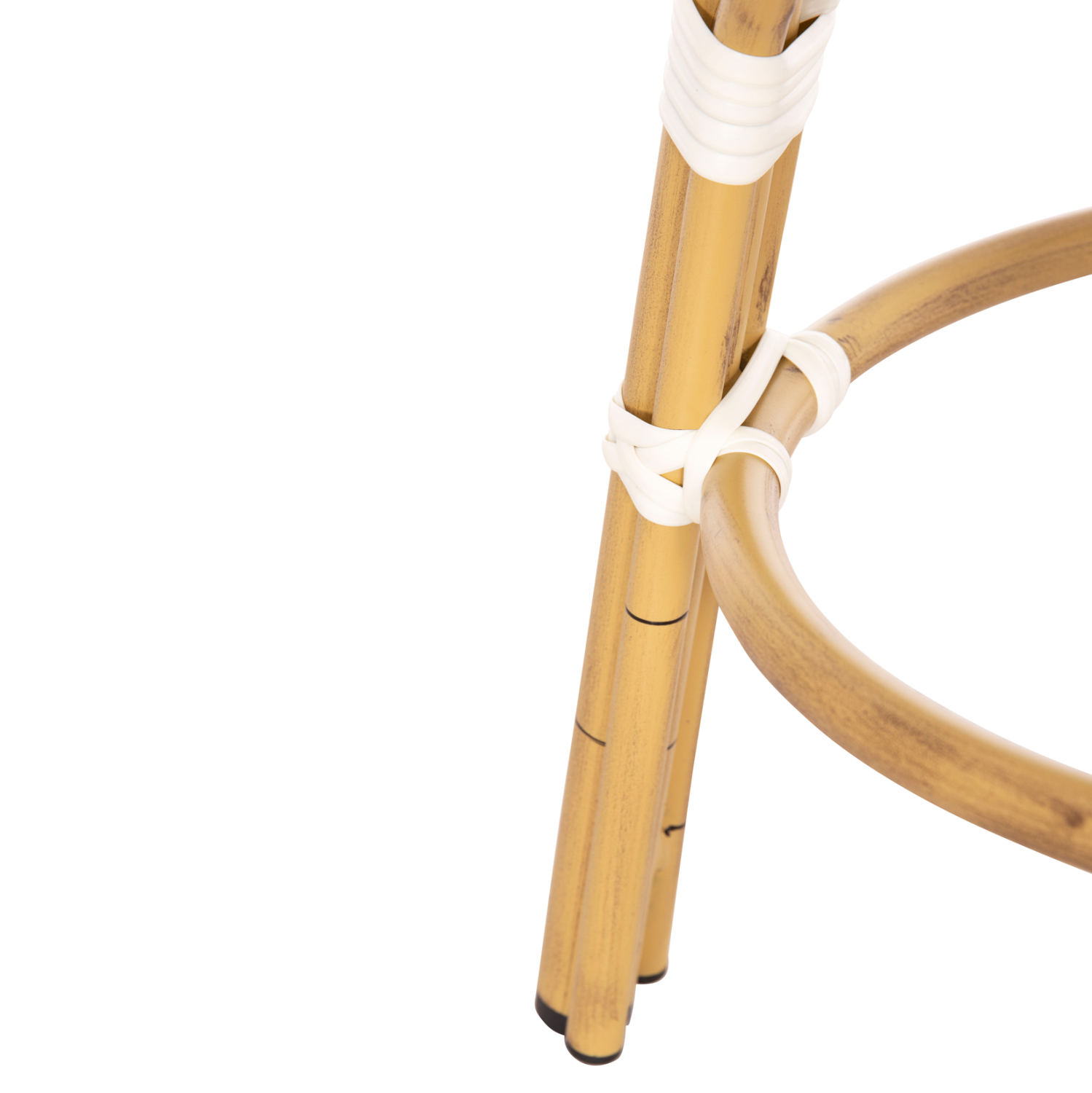 ΣΚΑΜΠΟ ΑΛΟΥΜΙΝΙΟΥ CHINO HM6285.03 BAMBOO LOOK-TEXTILENE ΛΕΥΚΟ-ΜΑΥΡΟ Φ36x46Υεκ. 8