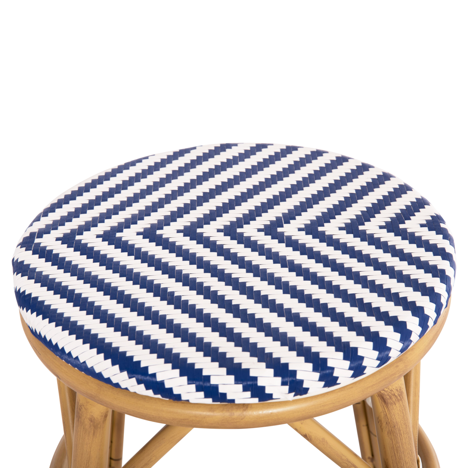 ΣΚΑΜΠΟ ΑΛΟΥΜΙΝΙΟΥ CHINO HM6285.05 BAMBOO LOOK-TEXTILENE ΛΕΥΚΟ-ΜΠΛΕ Φ36x46Υεκ. 4