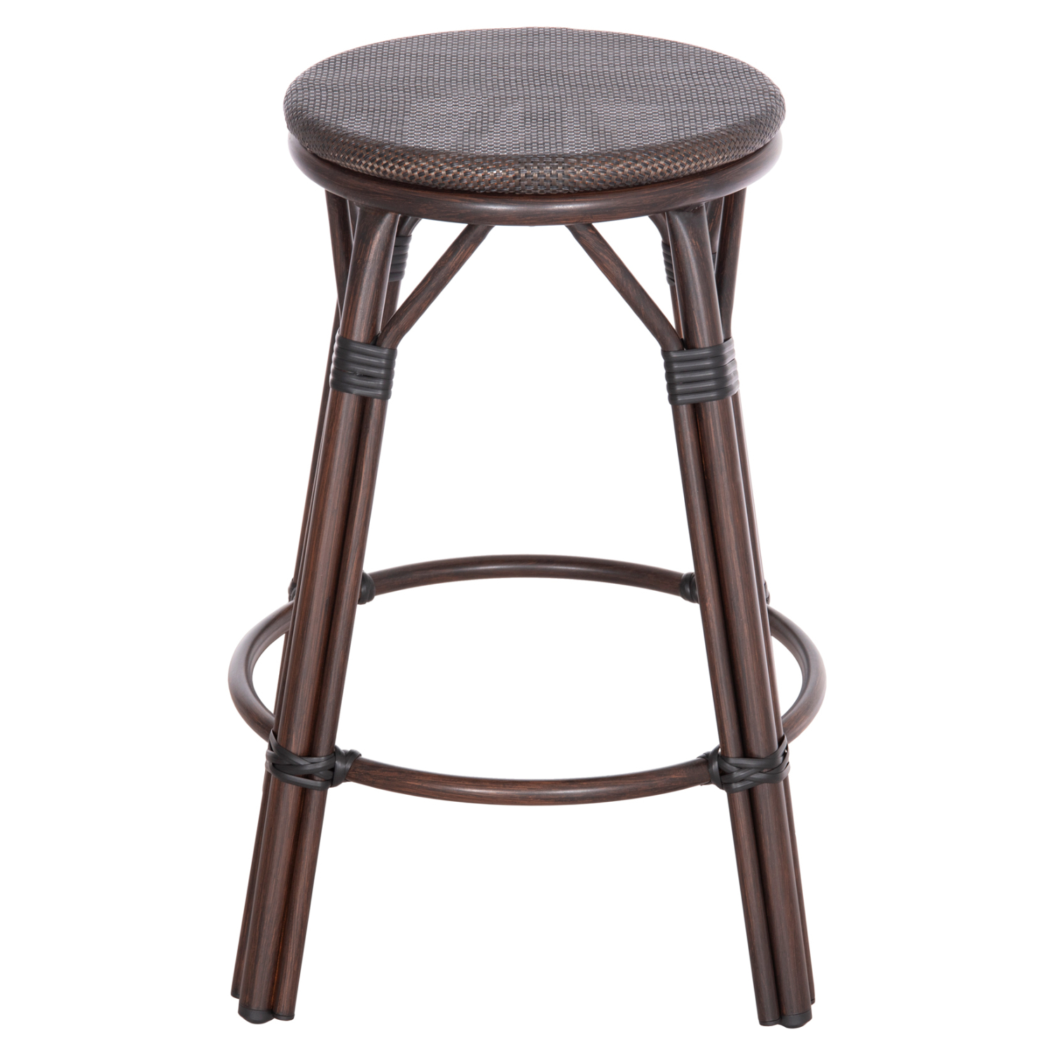 ΣΚΑΜΠΟ ΑΛΟΥΜΙΝΙΟΥ ΜΕΣ.ΥΨΟΥΣ CHINO HM6286.01 BAMBOO LOOK &amp; TEXTILENE ΚΑΦΕ 43x43x65Υεκ 3