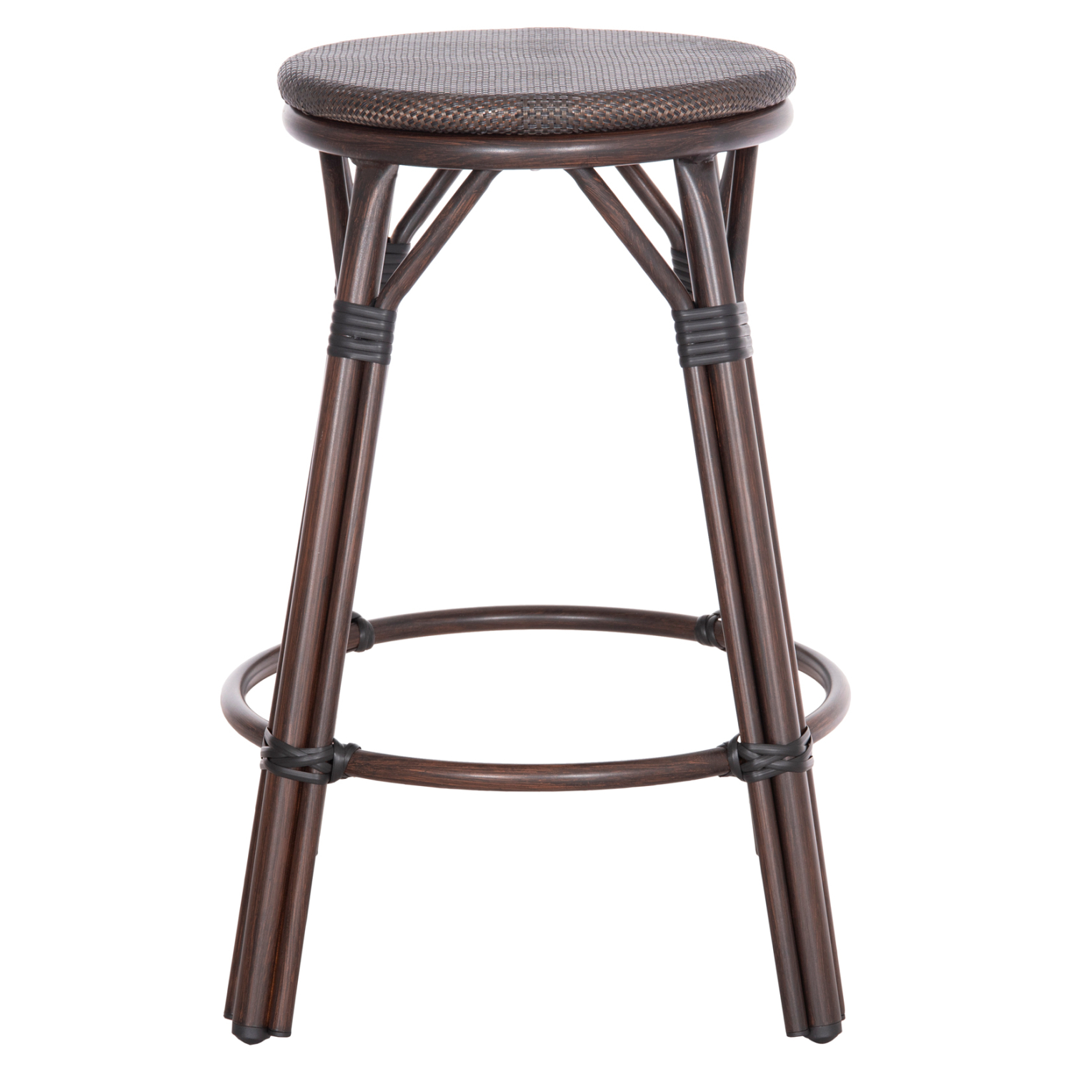 ΣΚΑΜΠΟ ΑΛΟΥΜΙΝΙΟΥ ΜΕΣ.ΥΨΟΥΣ CHINO HM6286.01 BAMBOO LOOK &amp; TEXTILENE ΚΑΦΕ 43x43x65Υεκ 4
