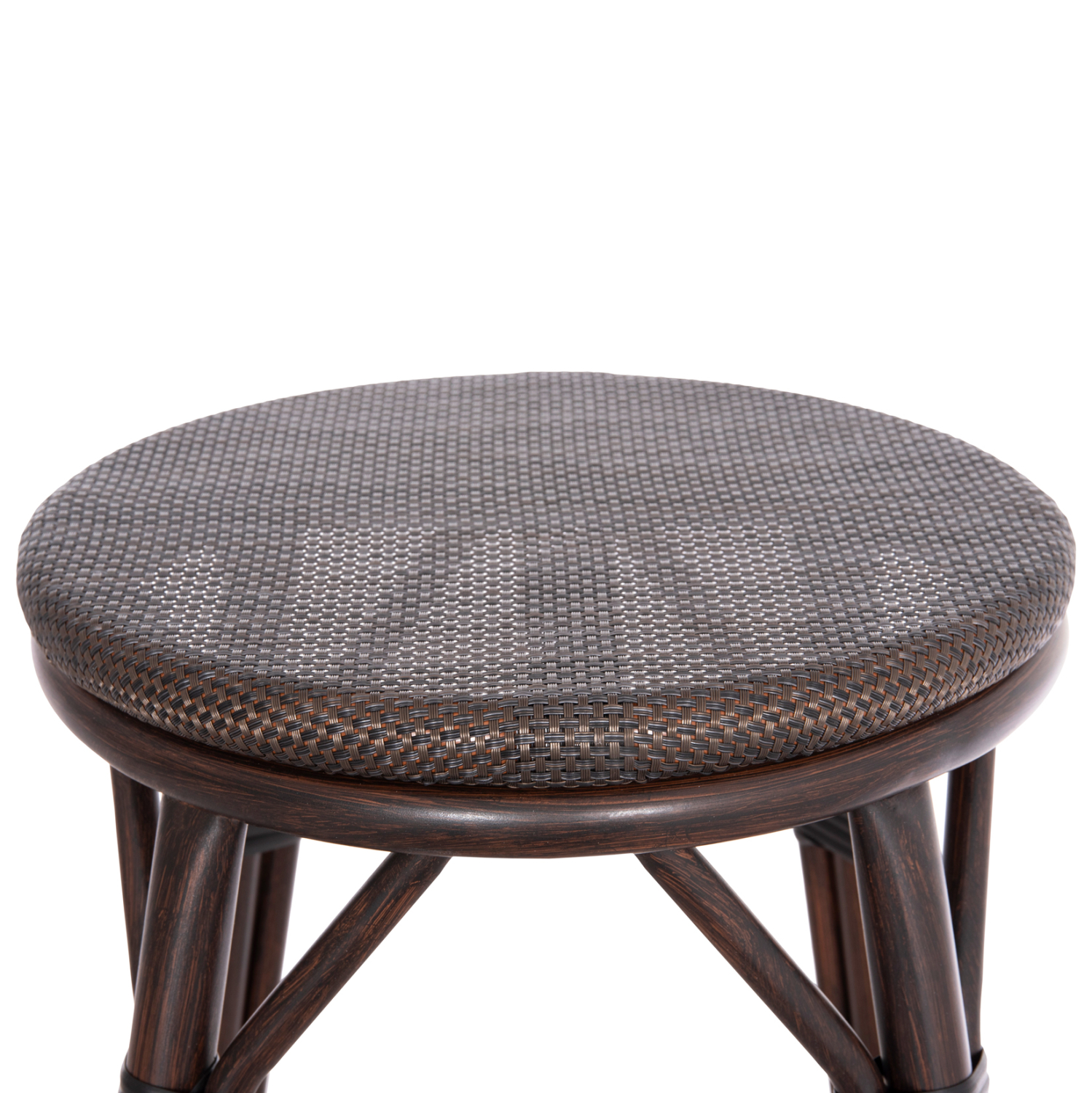 ΣΚΑΜΠΟ ΑΛΟΥΜΙΝΙΟΥ ΜΕΣ.ΥΨΟΥΣ CHINO HM6286.01 BAMBOO LOOK &amp; TEXTILENE ΚΑΦΕ 43x43x65Υεκ 5