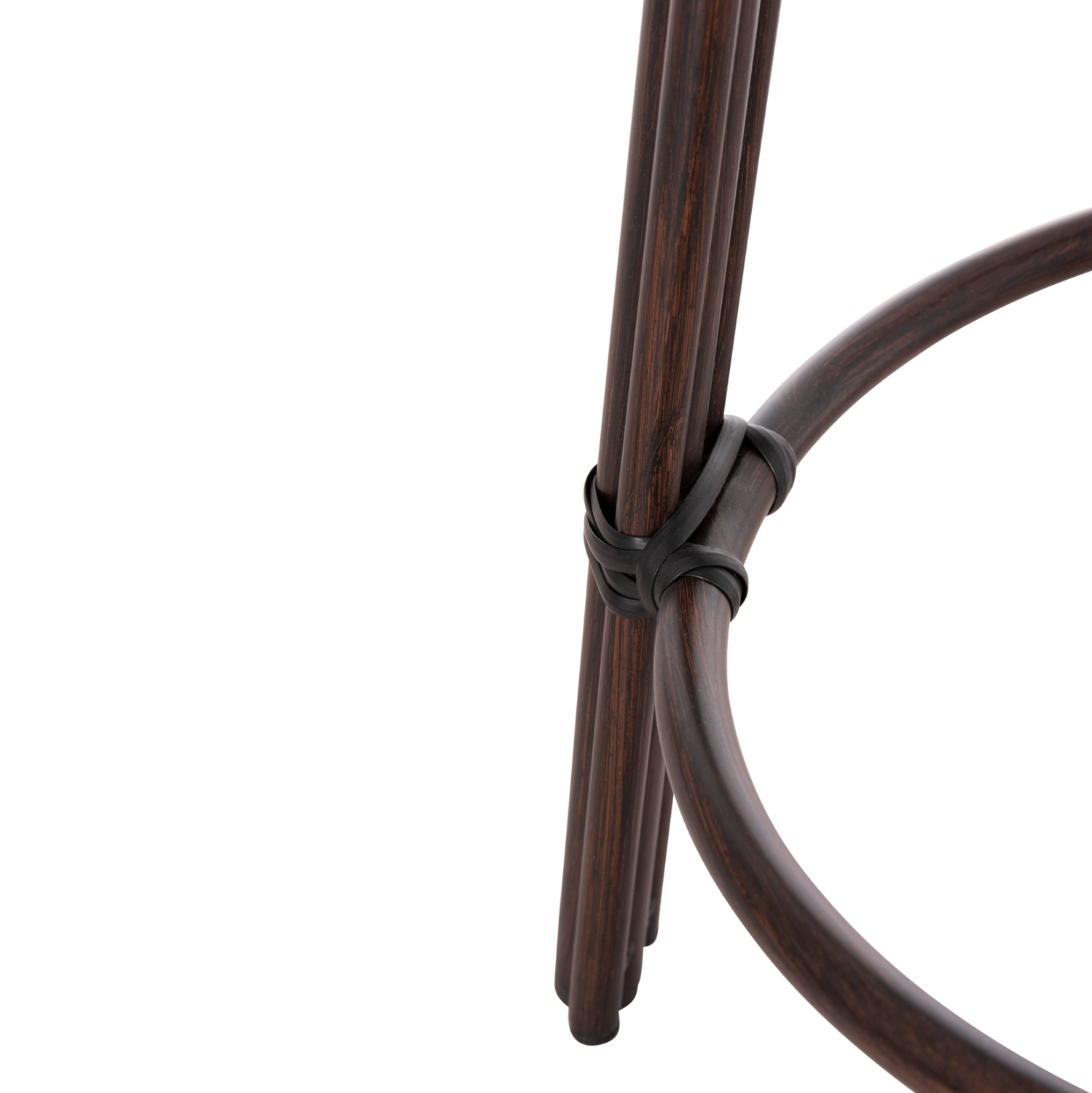 ΣΚΑΜΠΟ ΑΛΟΥΜΙΝΙΟΥ ΜΕΣ.ΥΨΟΥΣ CHINO HM6286.01 BAMBOO LOOK &amp; TEXTILENE ΚΑΦΕ 43x43x65Υεκ 8