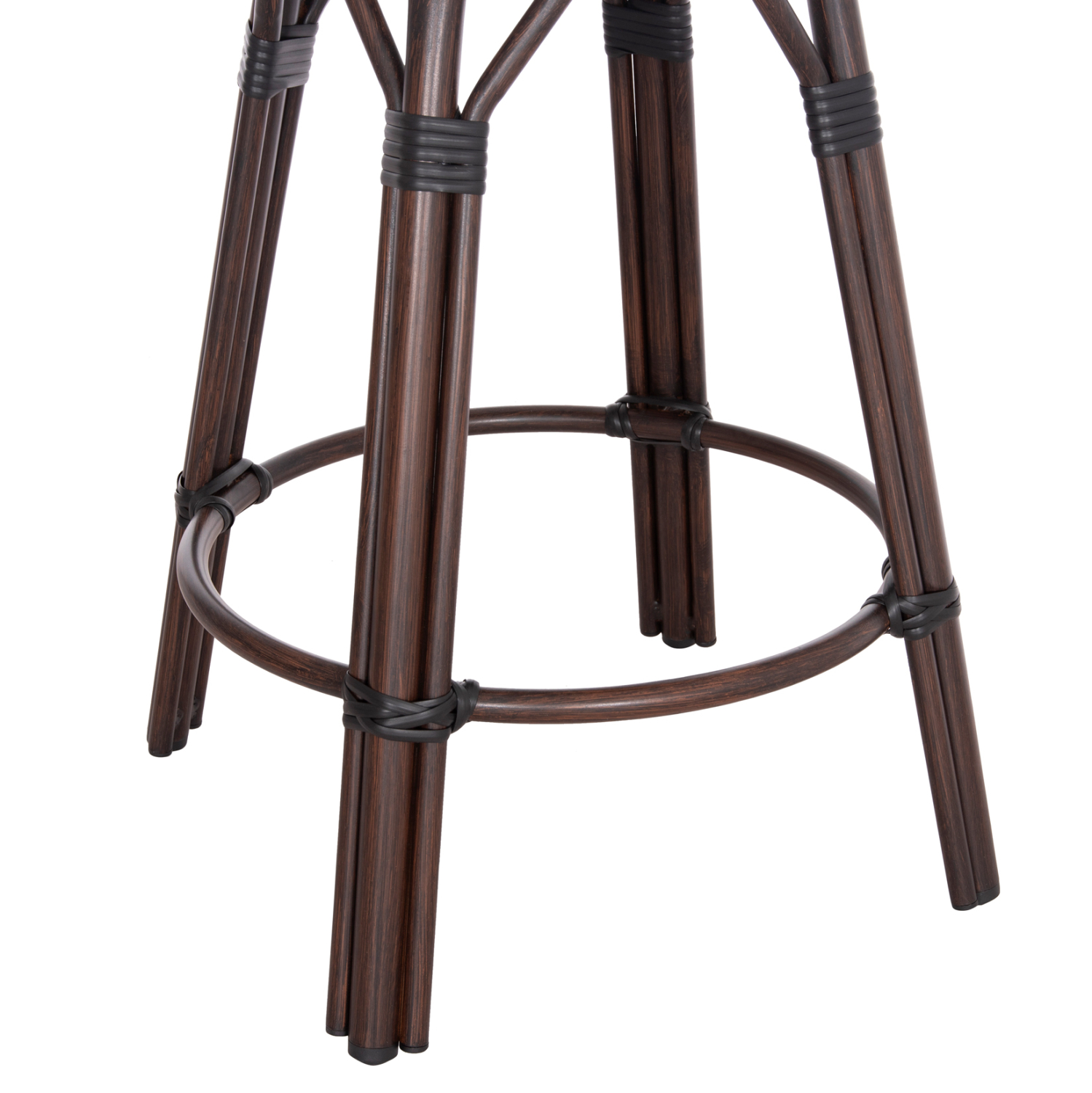 ΣΚΑΜΠΟ ΑΛΟΥΜΙΝΙΟΥ ΜΕΣ.ΥΨΟΥΣ CHINO HM6286.01 BAMBOO LOOK &amp; TEXTILENE ΚΑΦΕ 43x43x65Υεκ 9