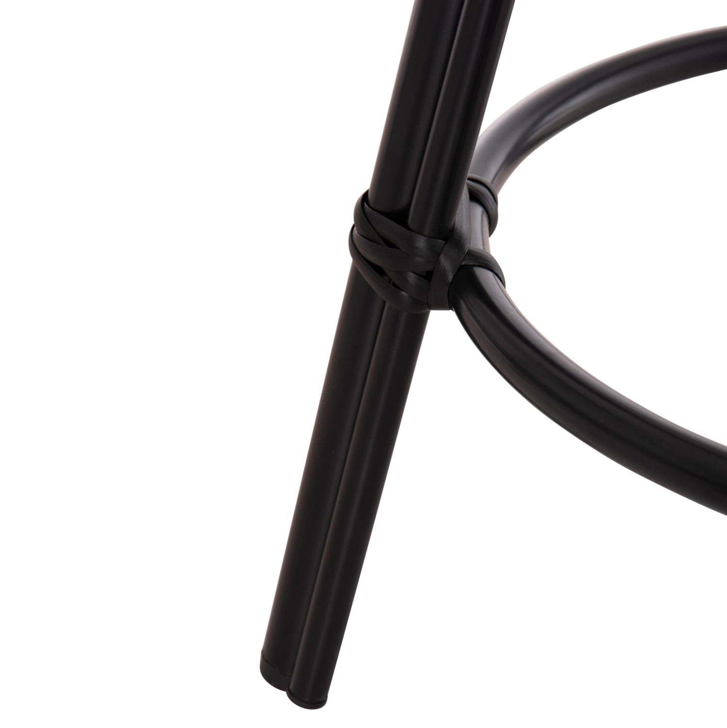 ΣΚΑΜΠΟ ΜΠΑΡ ΑΛΟΥΜΙΝΙΟΥ ΜΕΣΑΙΟΥ ΥΨΟΥΣ CHINO HM6286.02 BAMBOO LOOK &amp; TEXTILENE ΜΑΥΡΟ 43x43x65Υεκ 7