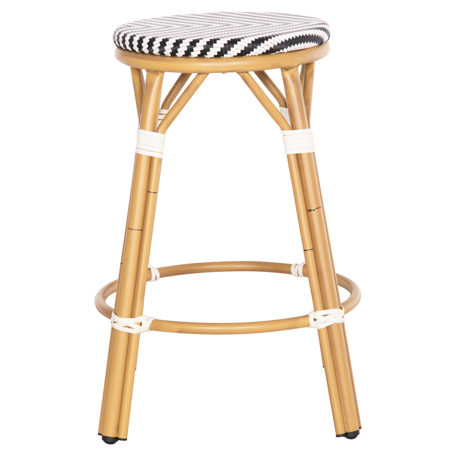ΣΚΑΜΠΟ ΑΛΟΥΜΙΝΙΟΥ ΜΕΣ.ΥΨΟΥΣ CHINO HM6286.03 BAMBOO LOOK &amp; TEXTILENE ΜΑΥΡΟ 43x43x65Υεκ 3