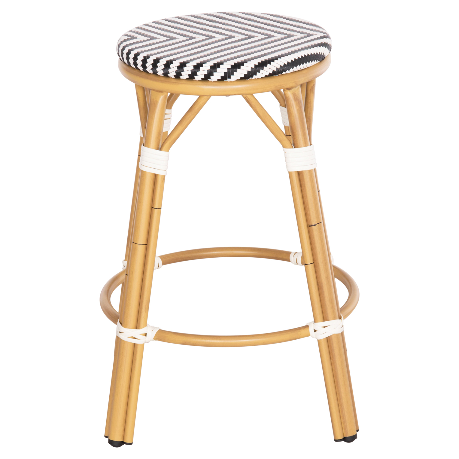 ΣΚΑΜΠΟ ΑΛΟΥΜΙΝΙΟΥ ΜΕΣ.ΥΨΟΥΣ CHINO HM6286.03 BAMBOO LOOK &amp; TEXTILENE ΜΑΥΡΟ 43x43x65Υεκ 4