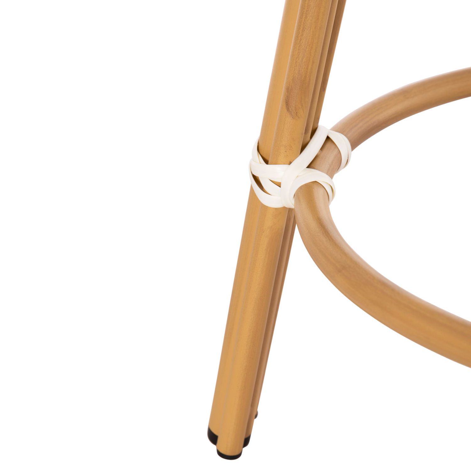 ΣΚΑΜΠΟ ΑΛΟΥΜΙΝΙΟΥ ΜΕΣ.ΥΨΟΥΣ CHINO HM6286.03 BAMBOO LOOK &amp; TEXTILENE ΜΑΥΡΟ 43x43x65Υεκ 7
